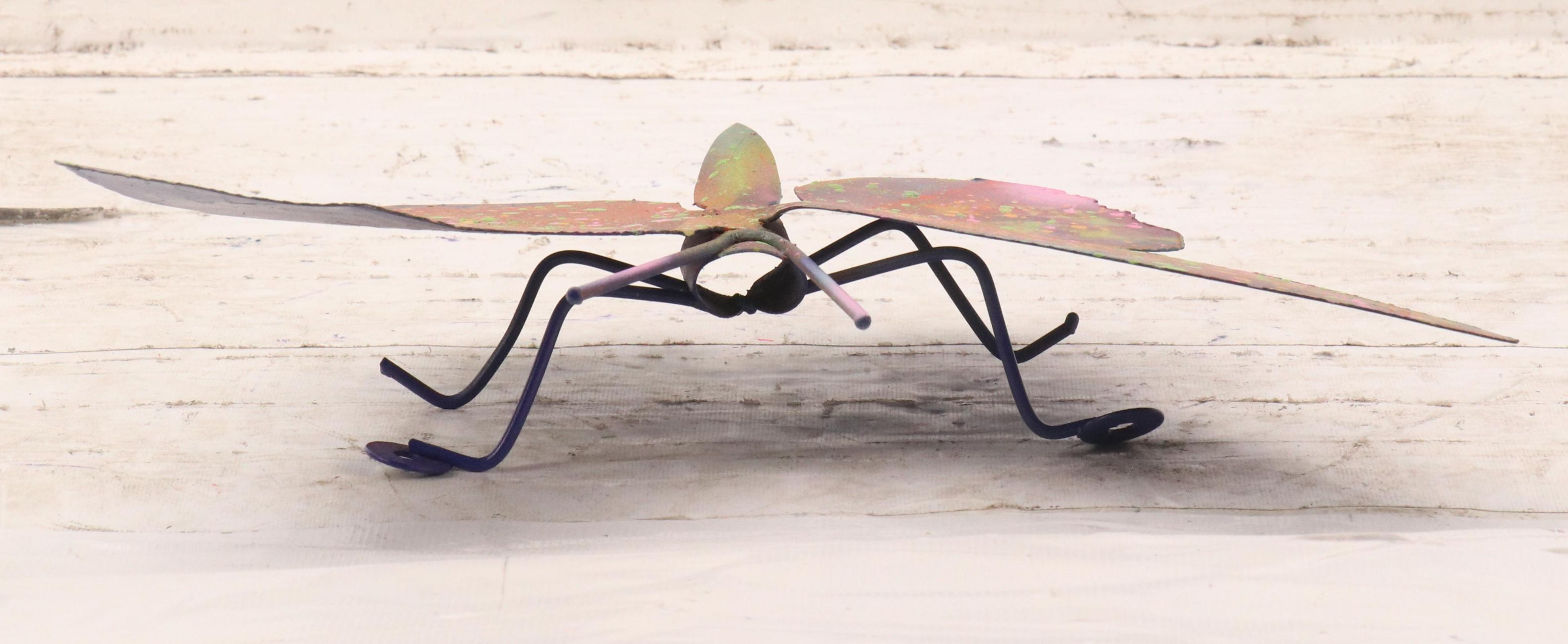 E.M. Zax Painted Metal Butterfly Sculpture, 2024