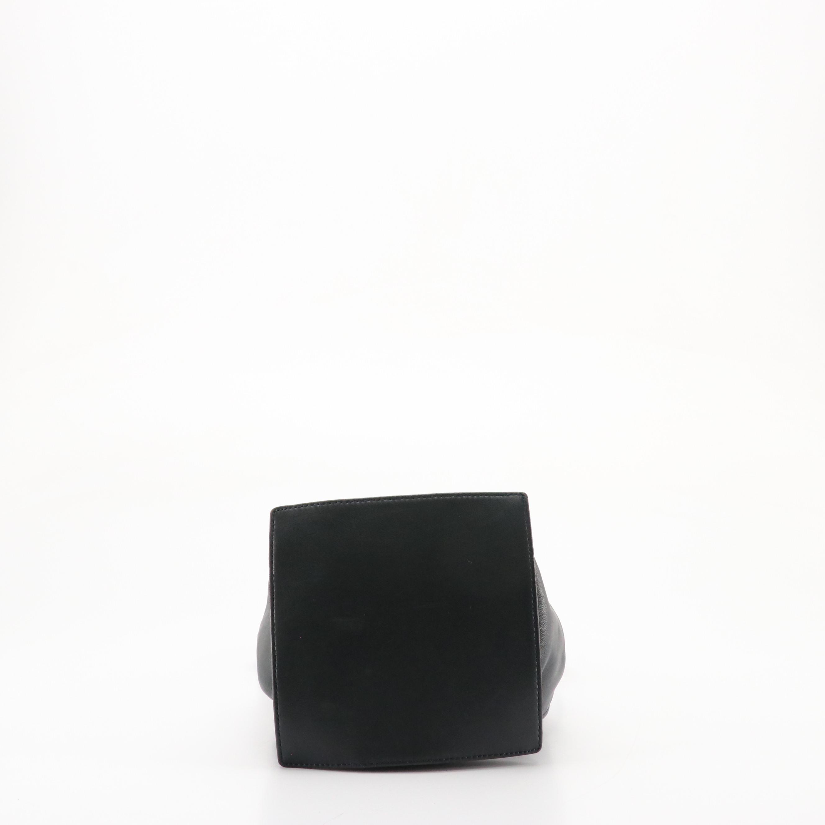 Loewe Anagram Drawstring Bucket Shoulder Bag in Black Leather