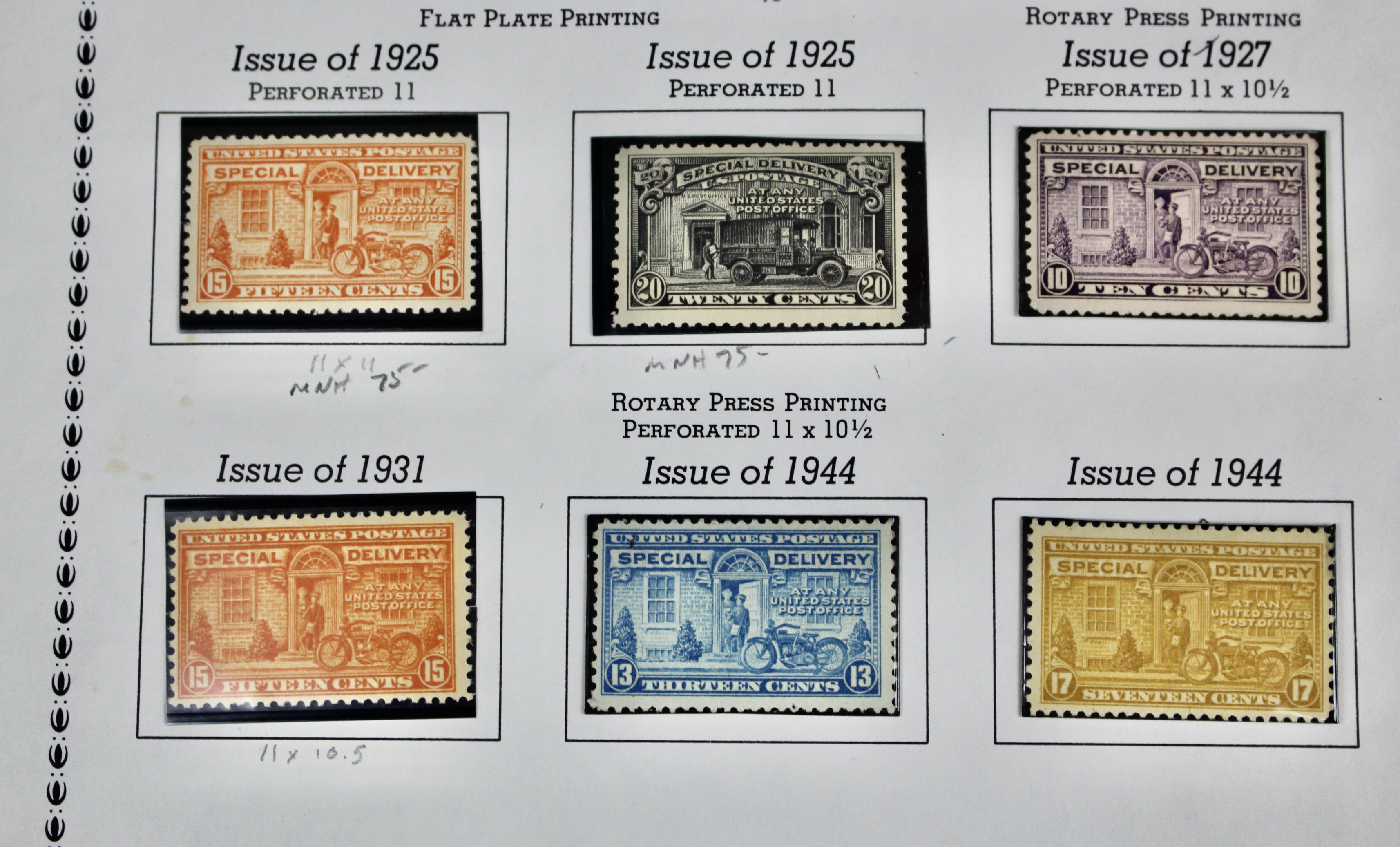 Extensive U.S. Special Delivery Postage Stamp Collection