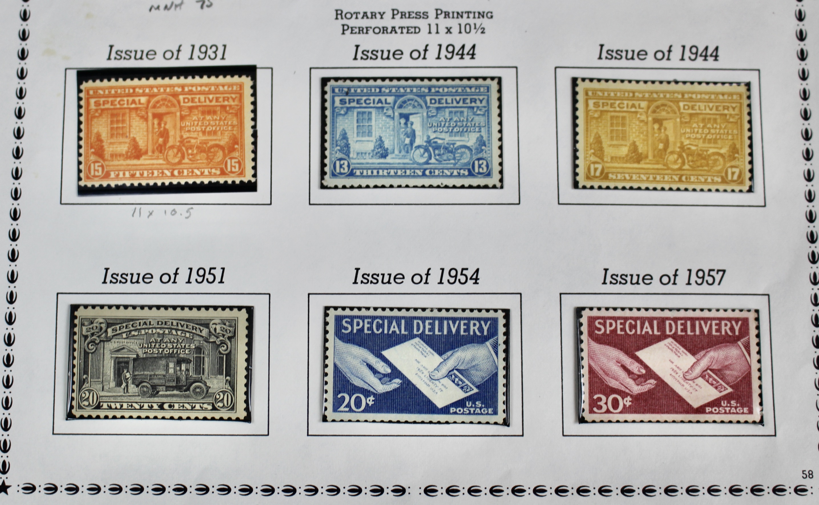 Extensive U.S. Special Delivery Postage Stamp Collection