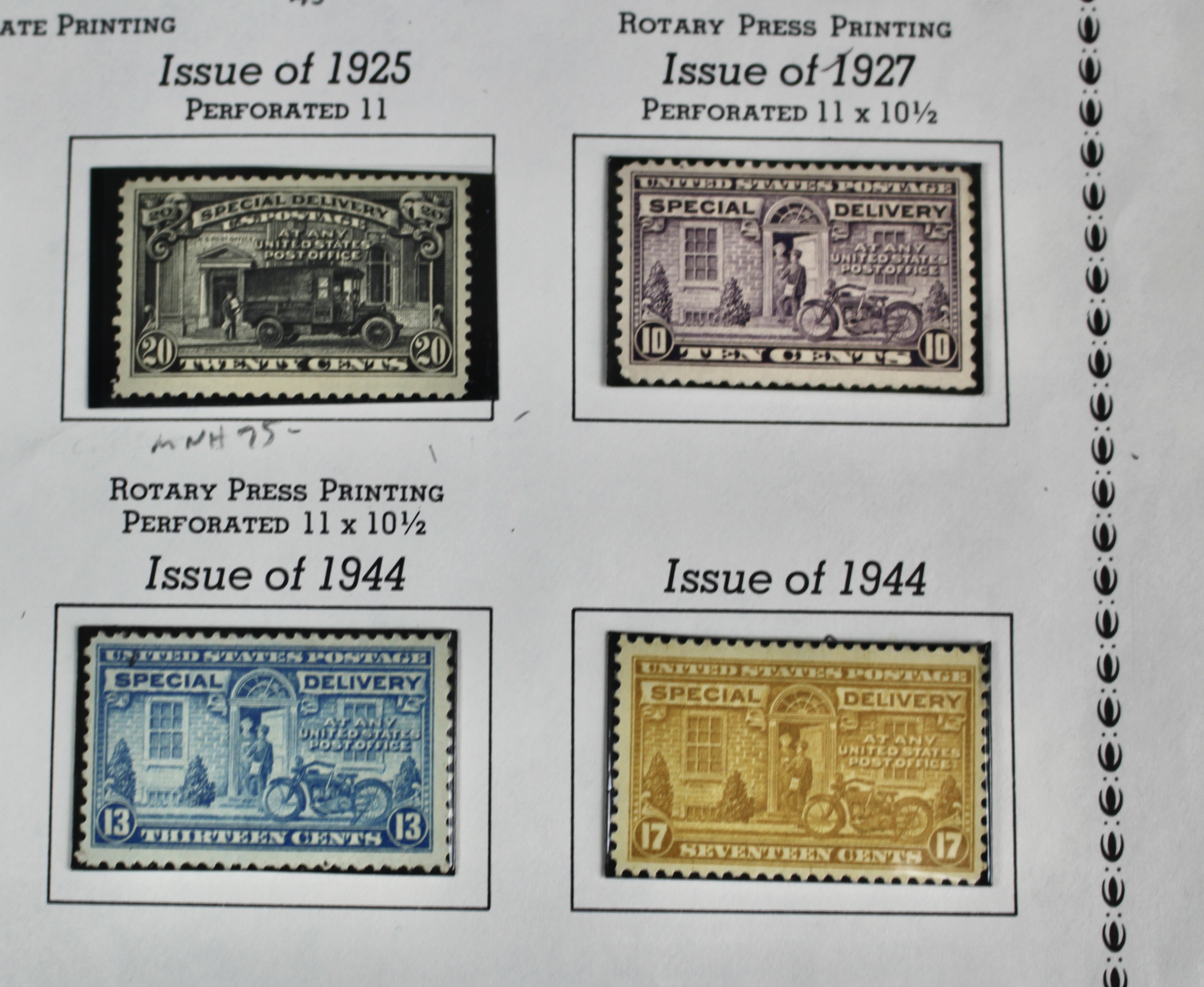 Extensive U.S. Special Delivery Postage Stamp Collection