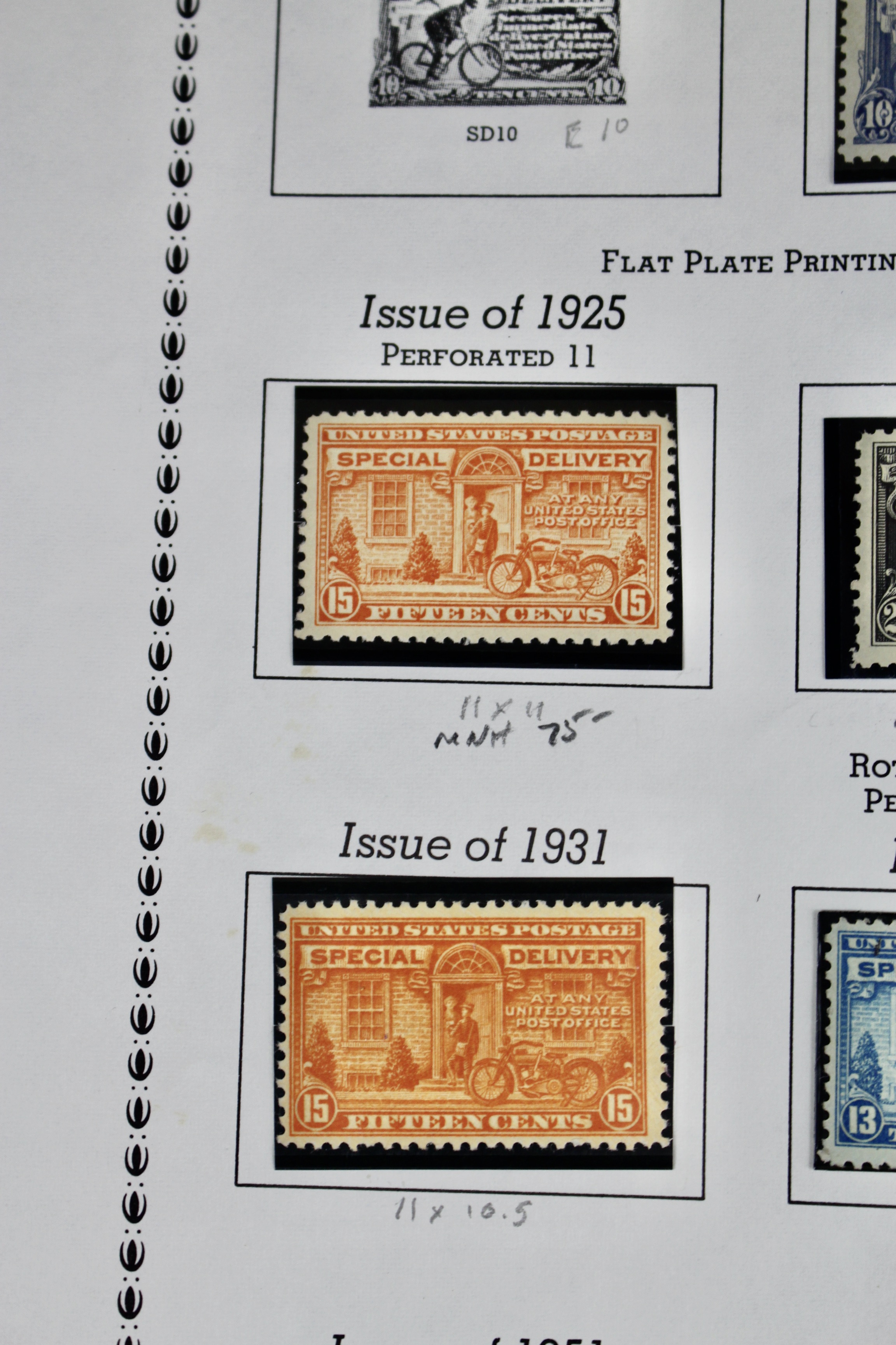 Extensive U.S. Special Delivery Postage Stamp Collection