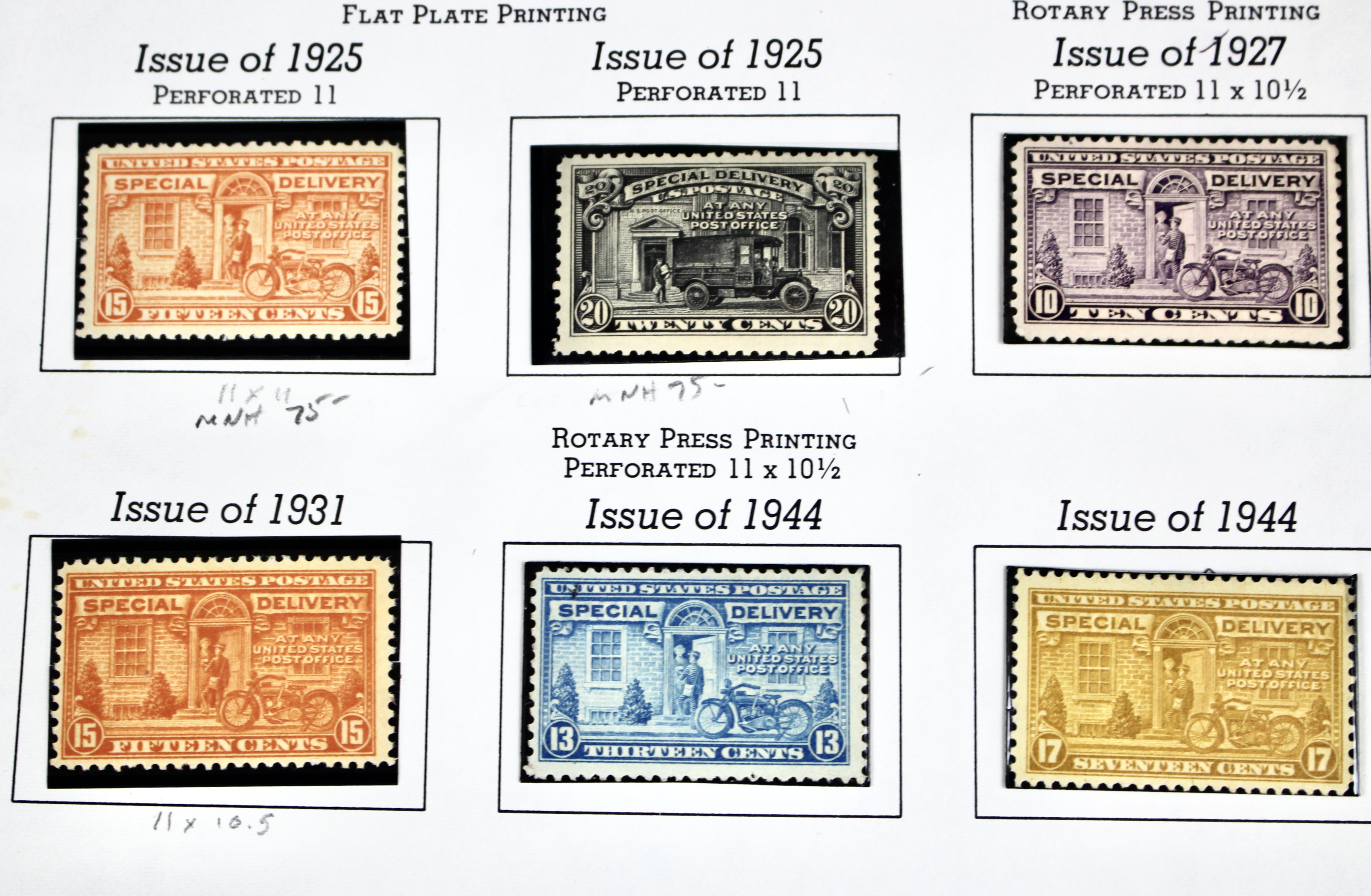 Extensive U.S. Special Delivery Postage Stamp Collection