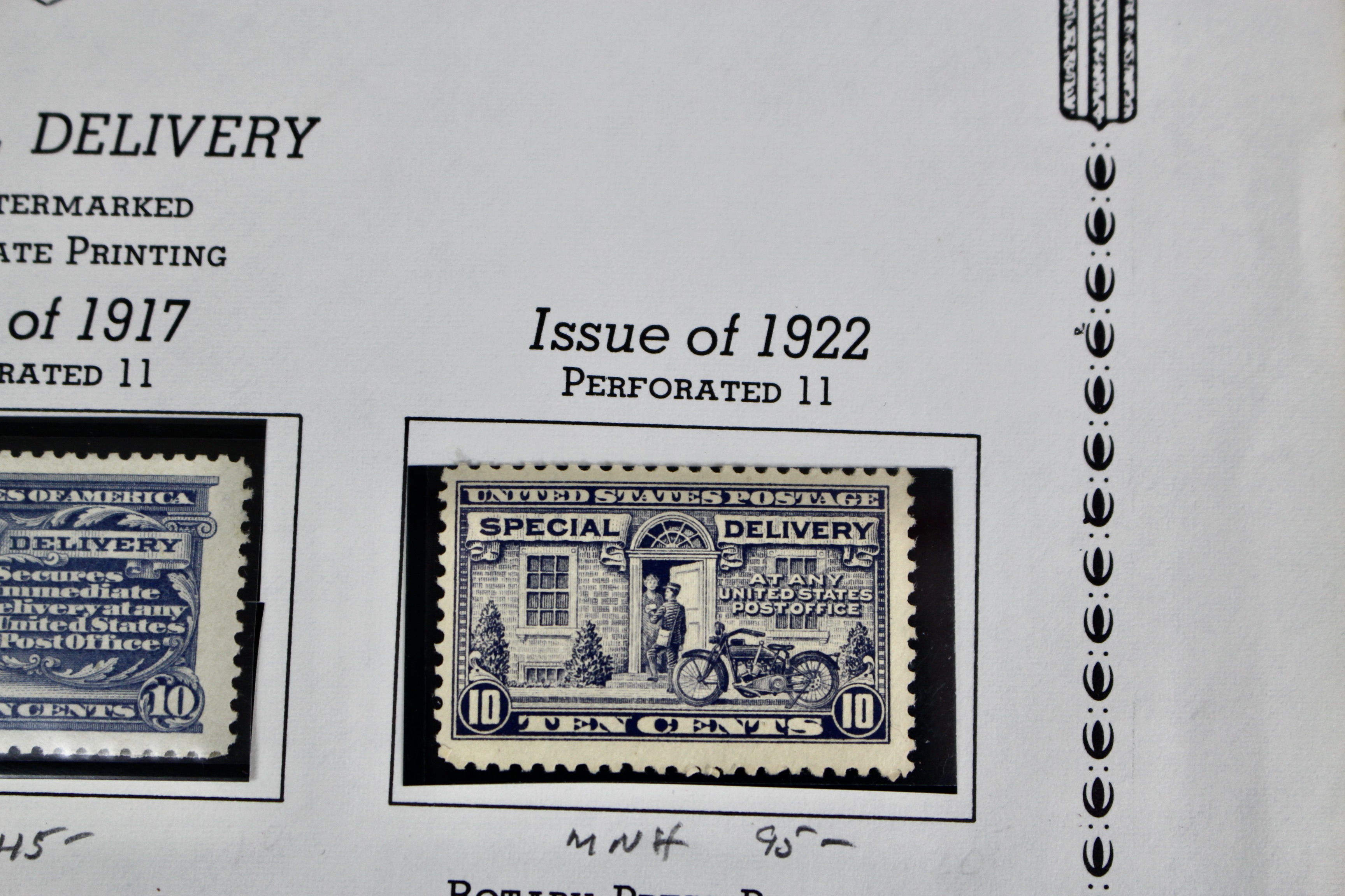 Extensive U.S. Special Delivery Postage Stamp Collection