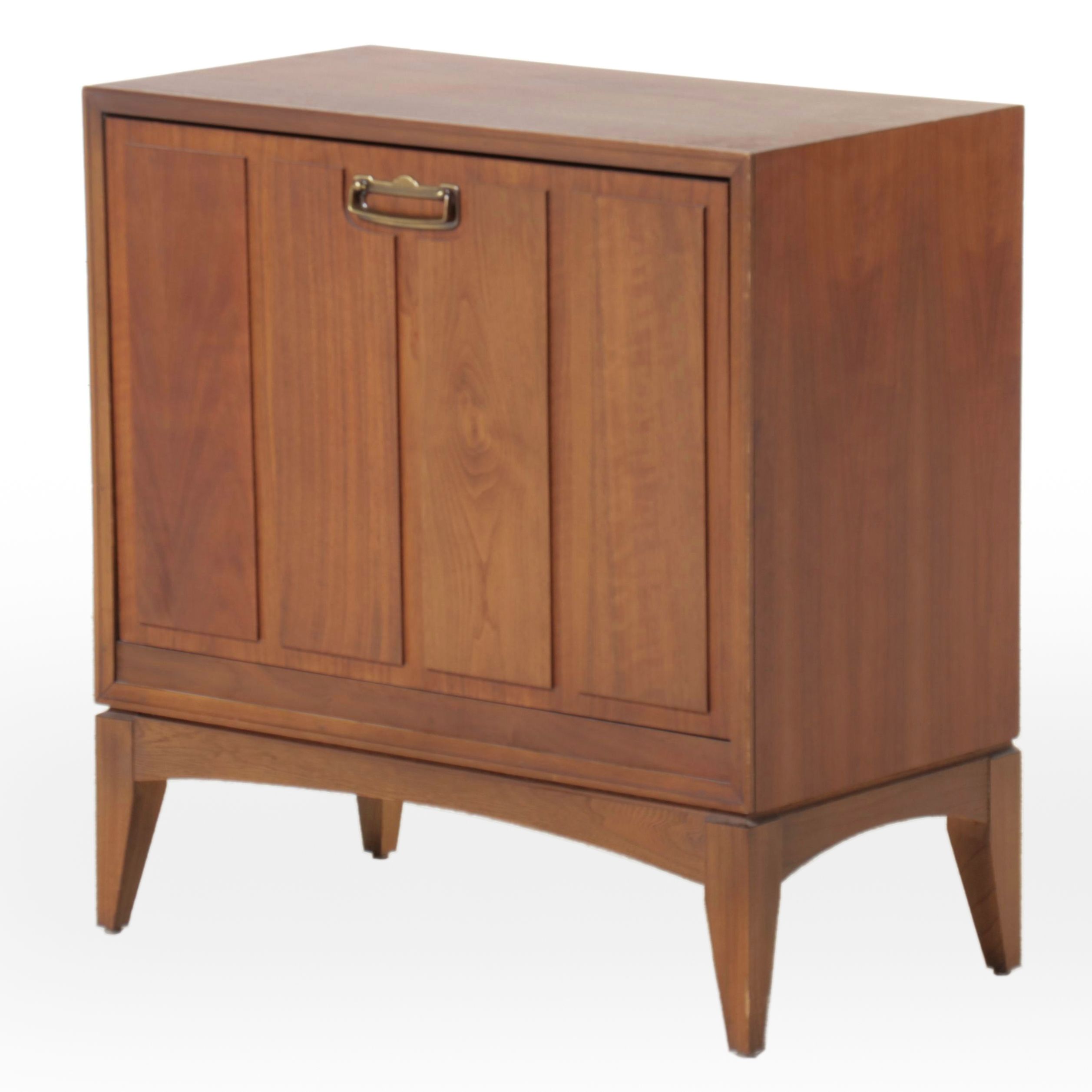 Mid Century Modern Style Wooden Record Cabinet, Mid to Late 20th Century