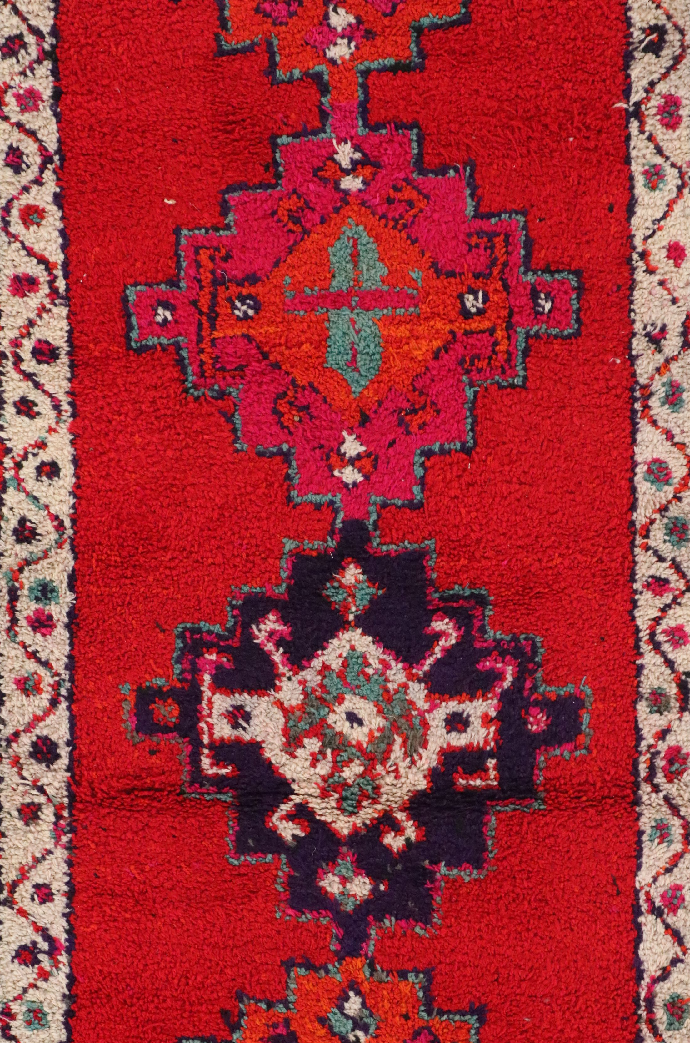 3'10 x 10'9 Hand-Knotted Moroccan Berber Long Rug