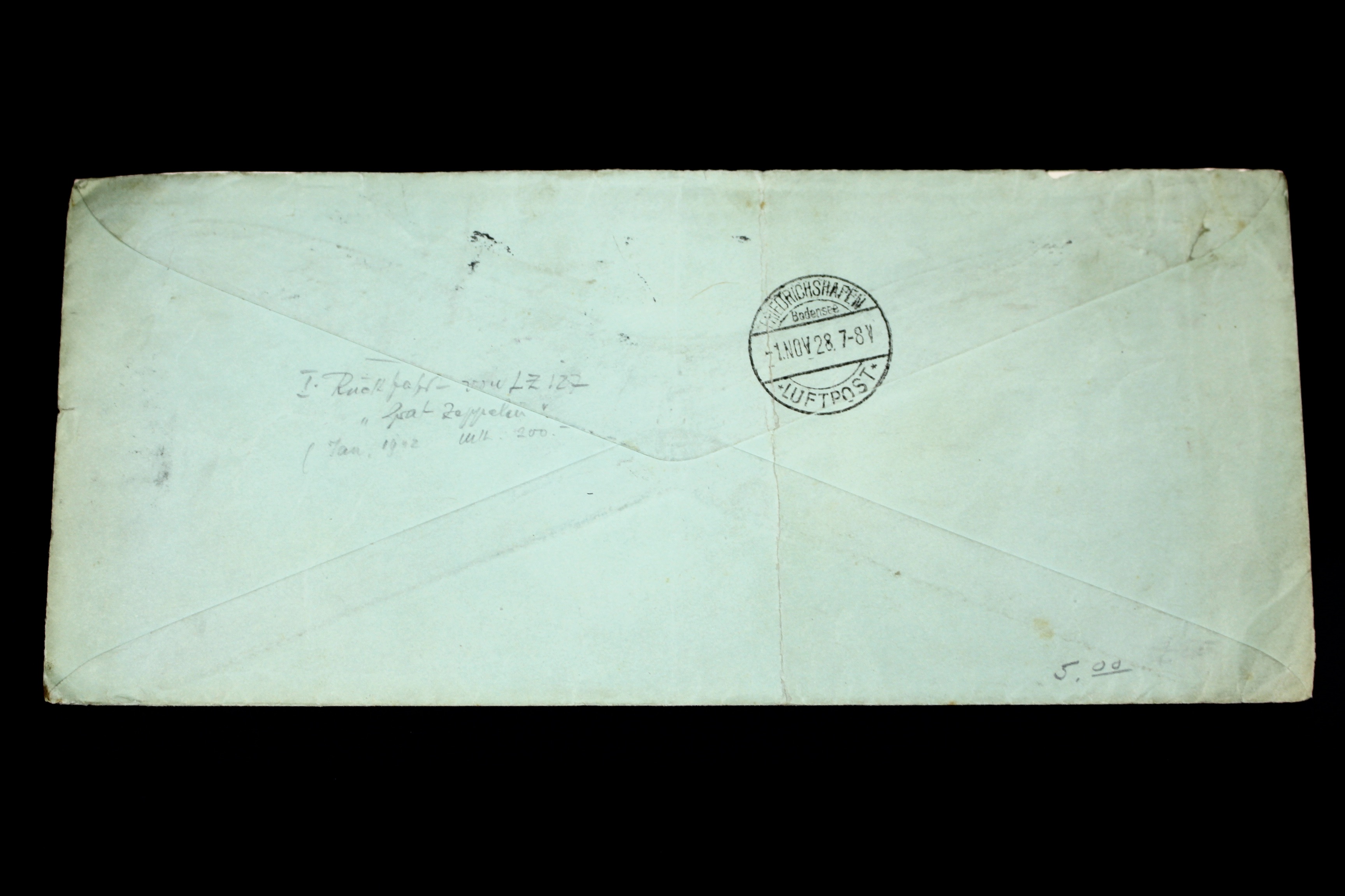 1928 Graf Zeppelin First Flight Postal Cover, Including Scott 571