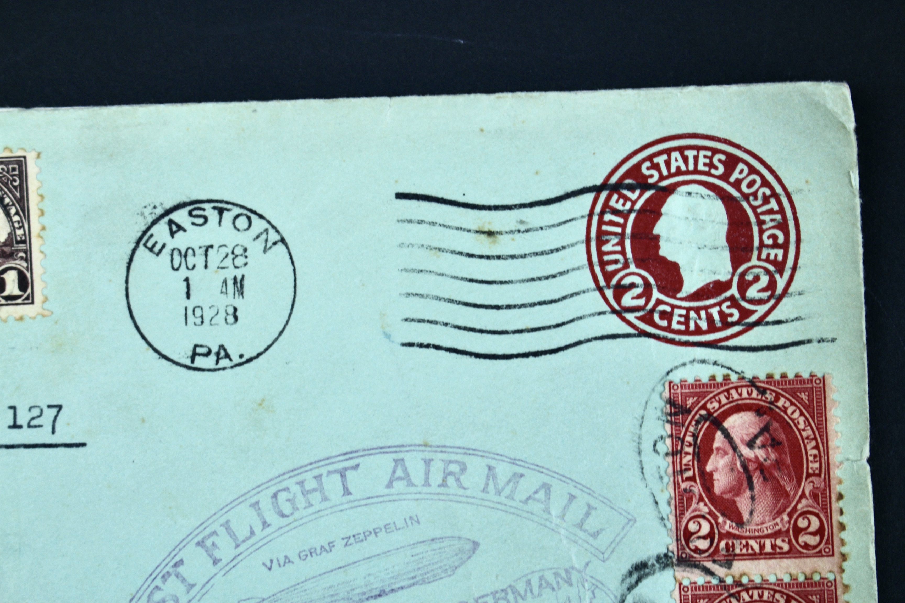 1928 Graf Zeppelin First Flight Postal Cover, Including Scott 571