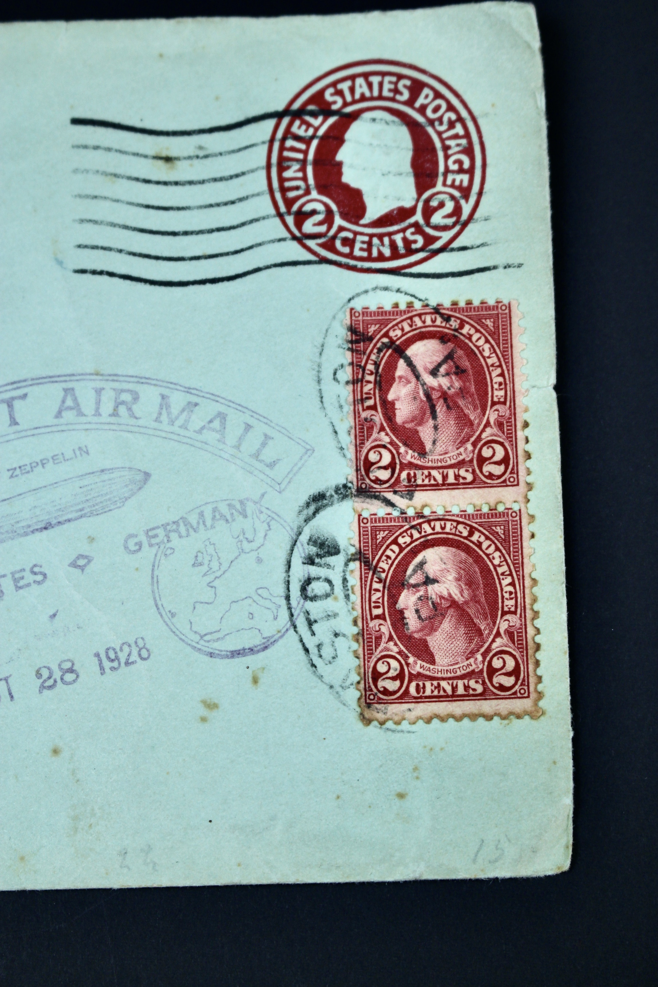 1928 Graf Zeppelin First Flight Postal Cover, Including Scott 571