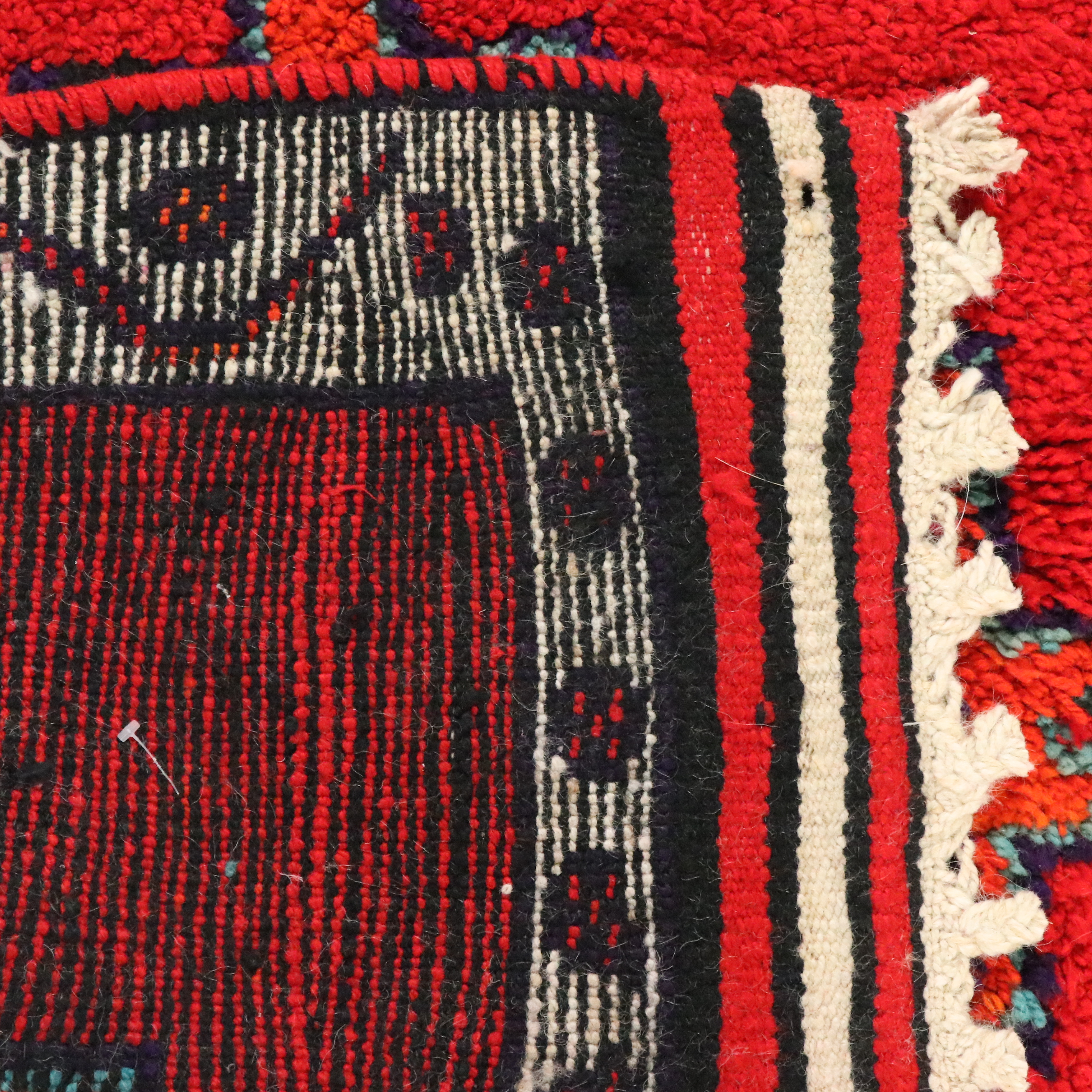 3'10 x 10'9 Hand-Knotted Moroccan Berber Long Rug