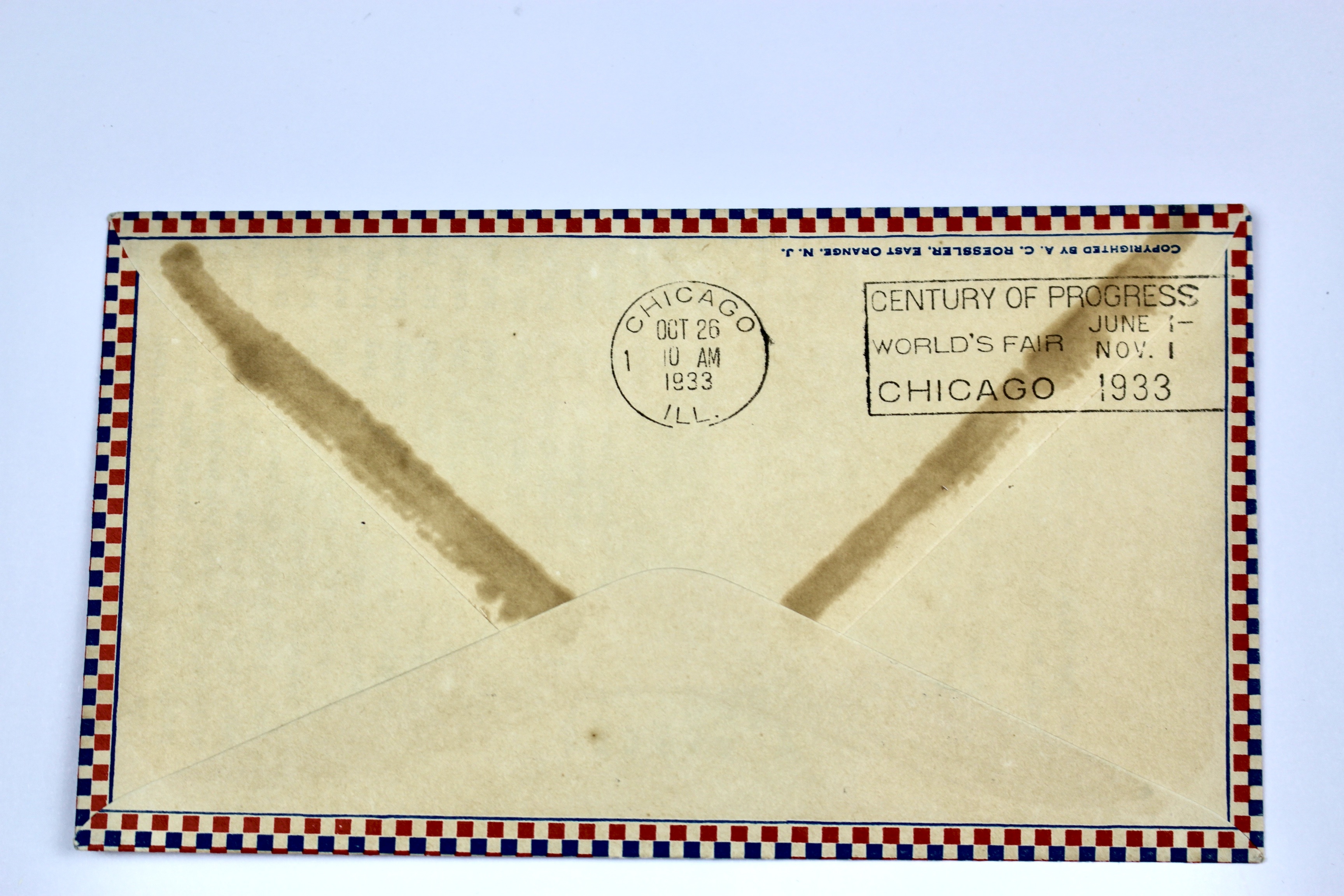 1933 Graf Zeppelin Century of Progress Postal Cover, Including Scott C18