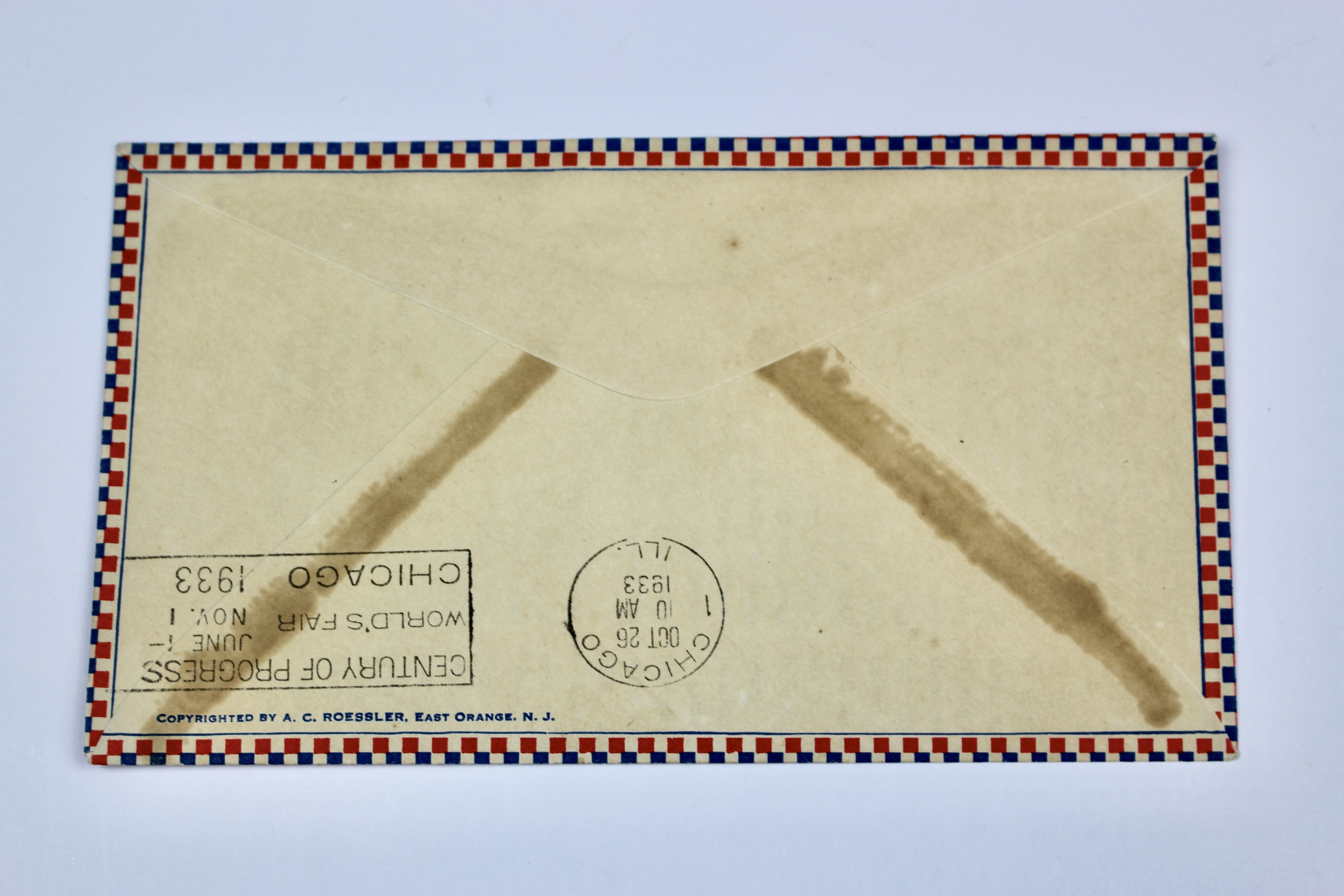 1933 Graf Zeppelin Century of Progress Postal Cover, Including Scott C18