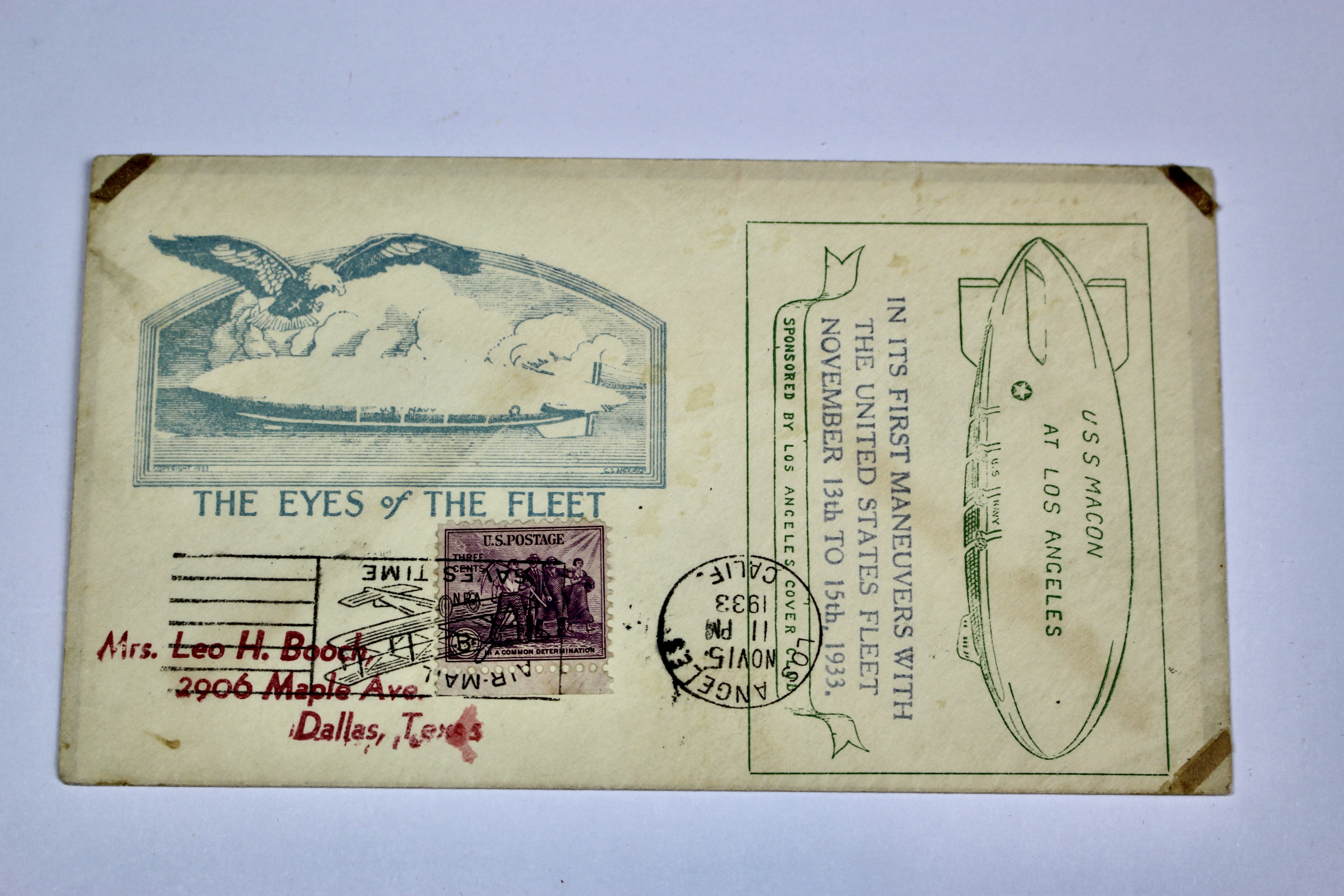 1933 Graf Zeppelin USS Macon Postal Cover