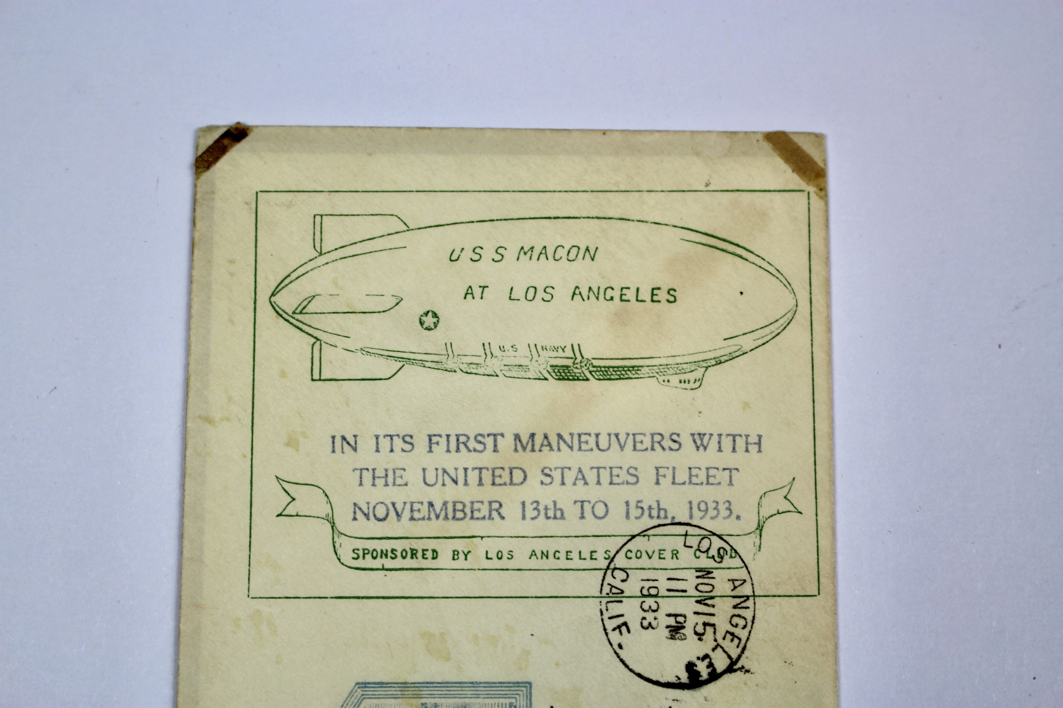 1933 Graf Zeppelin USS Macon Postal Cover