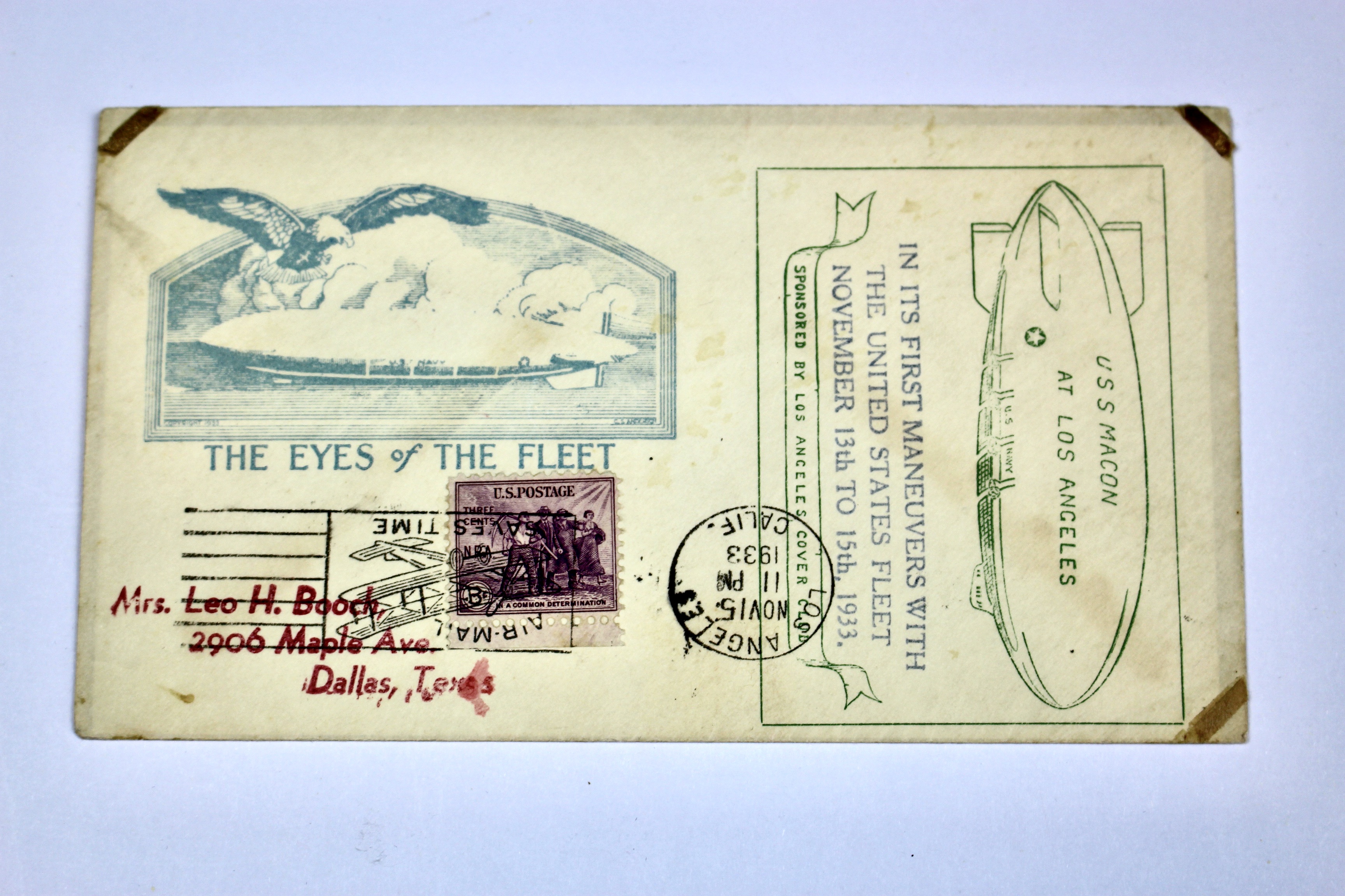 1933 Graf Zeppelin USS Macon Postal Cover