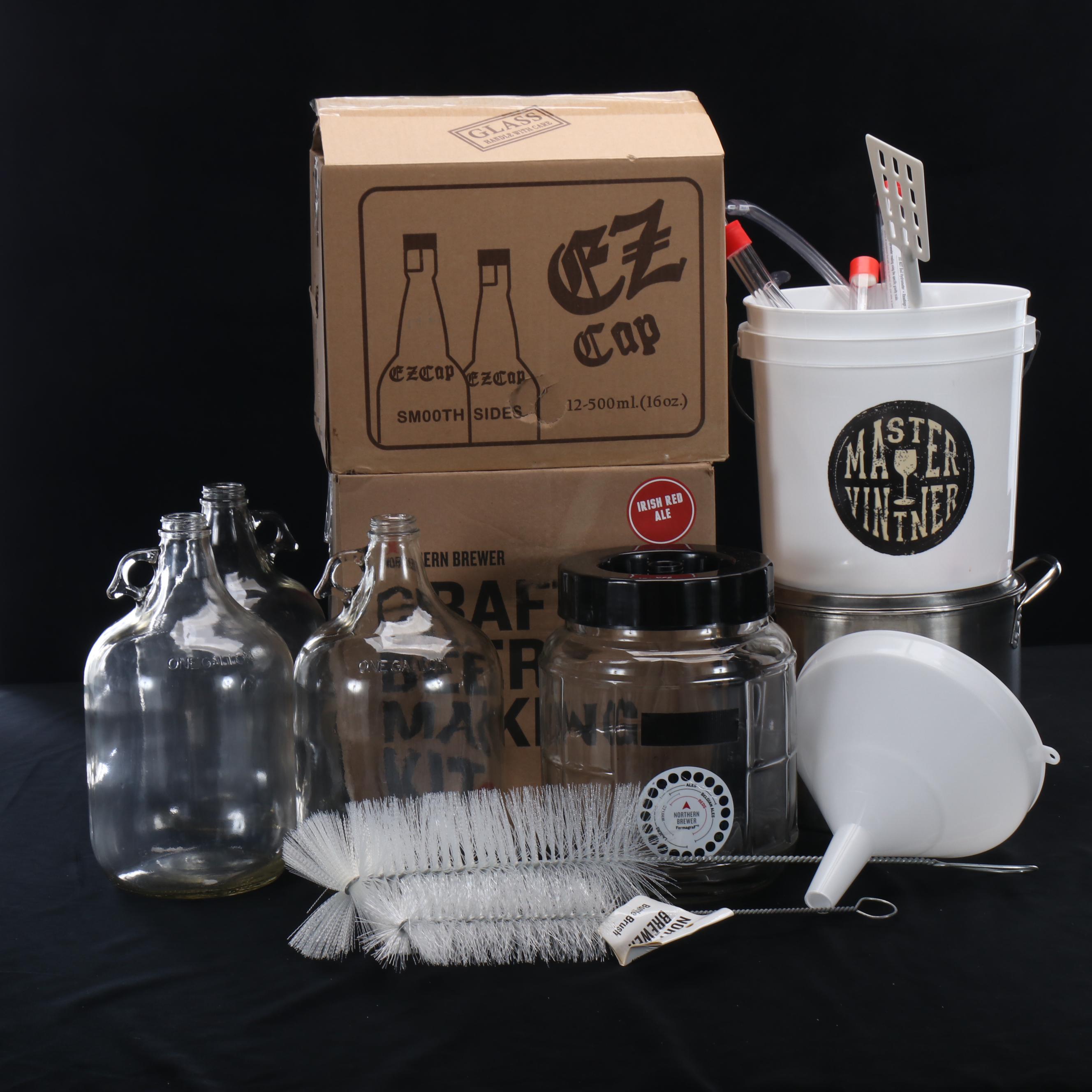 Northern Brewer Craft Beer-Making Kit with Wire Cap Bottles