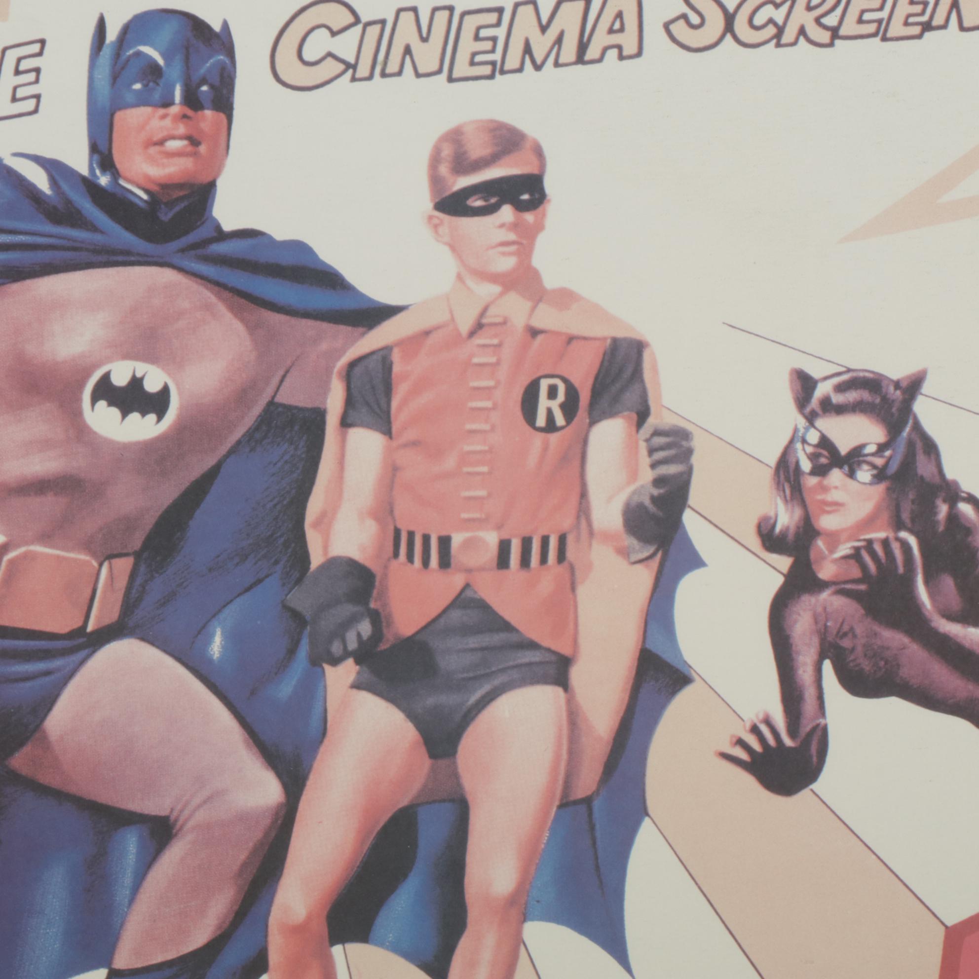 Cinema Poster for "Batman" Starring Adam West and Burt Ward, 1966