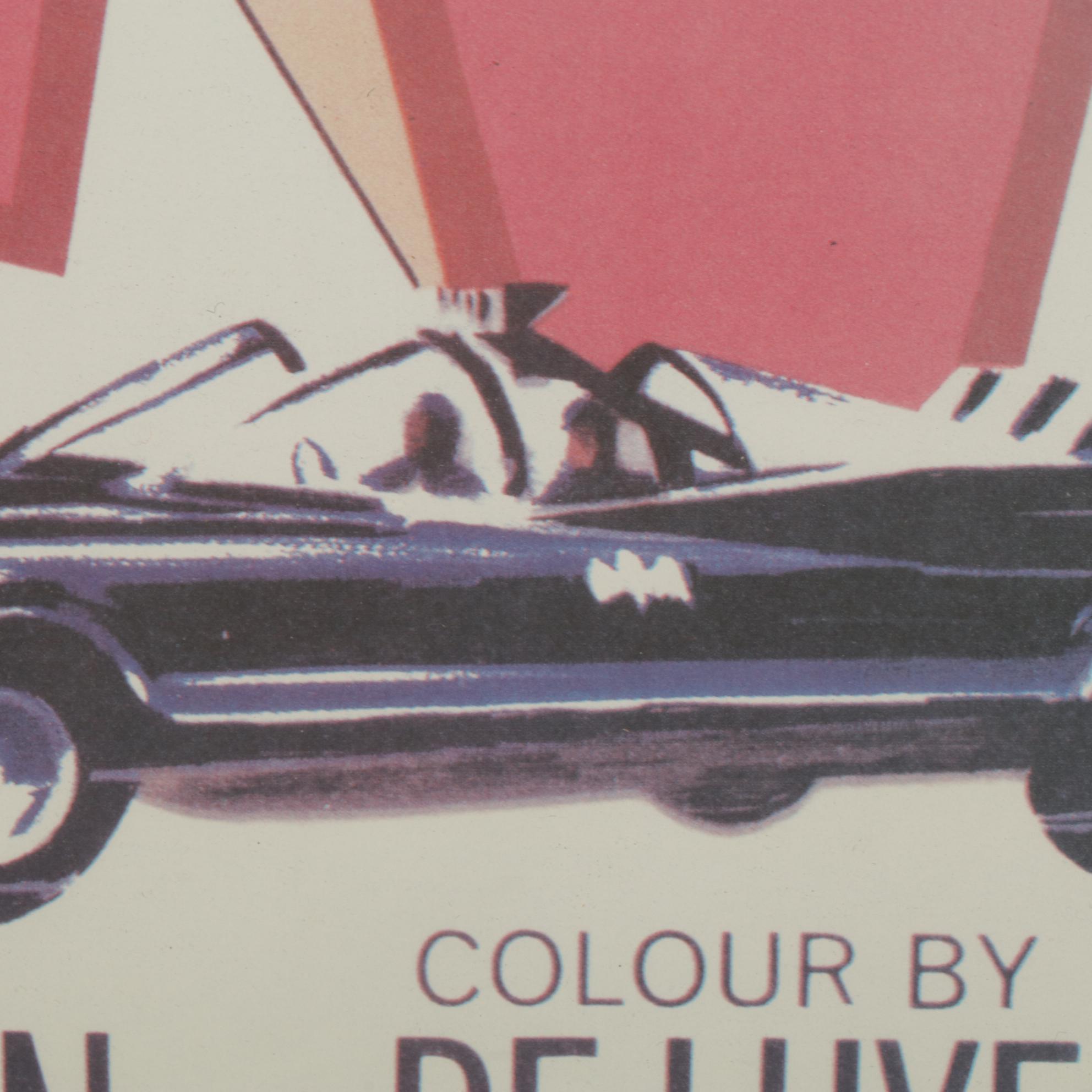 Cinema Poster for "Batman" Starring Adam West and Burt Ward, 1966