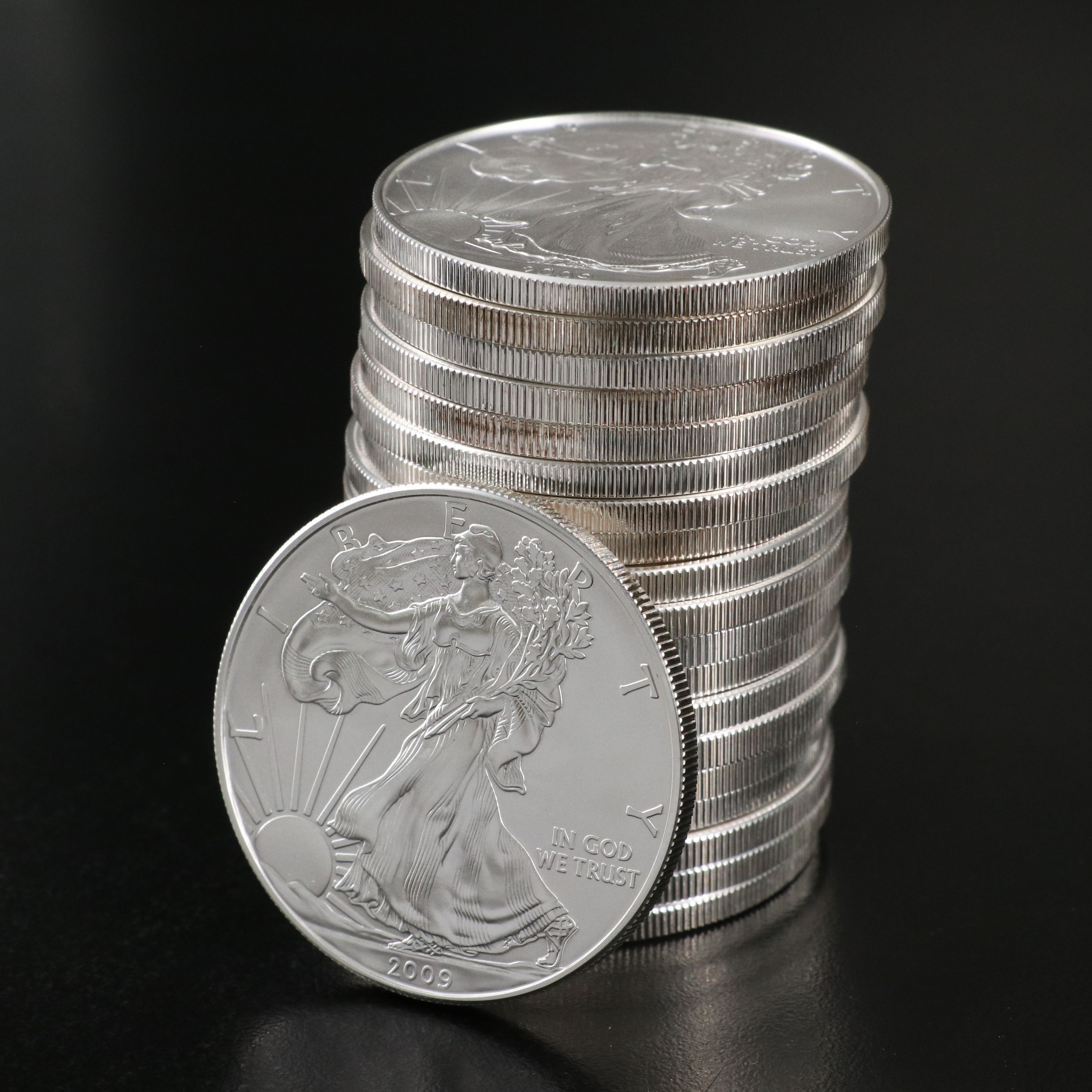 Twenty 2009 $1 U.S. Silver Eagles