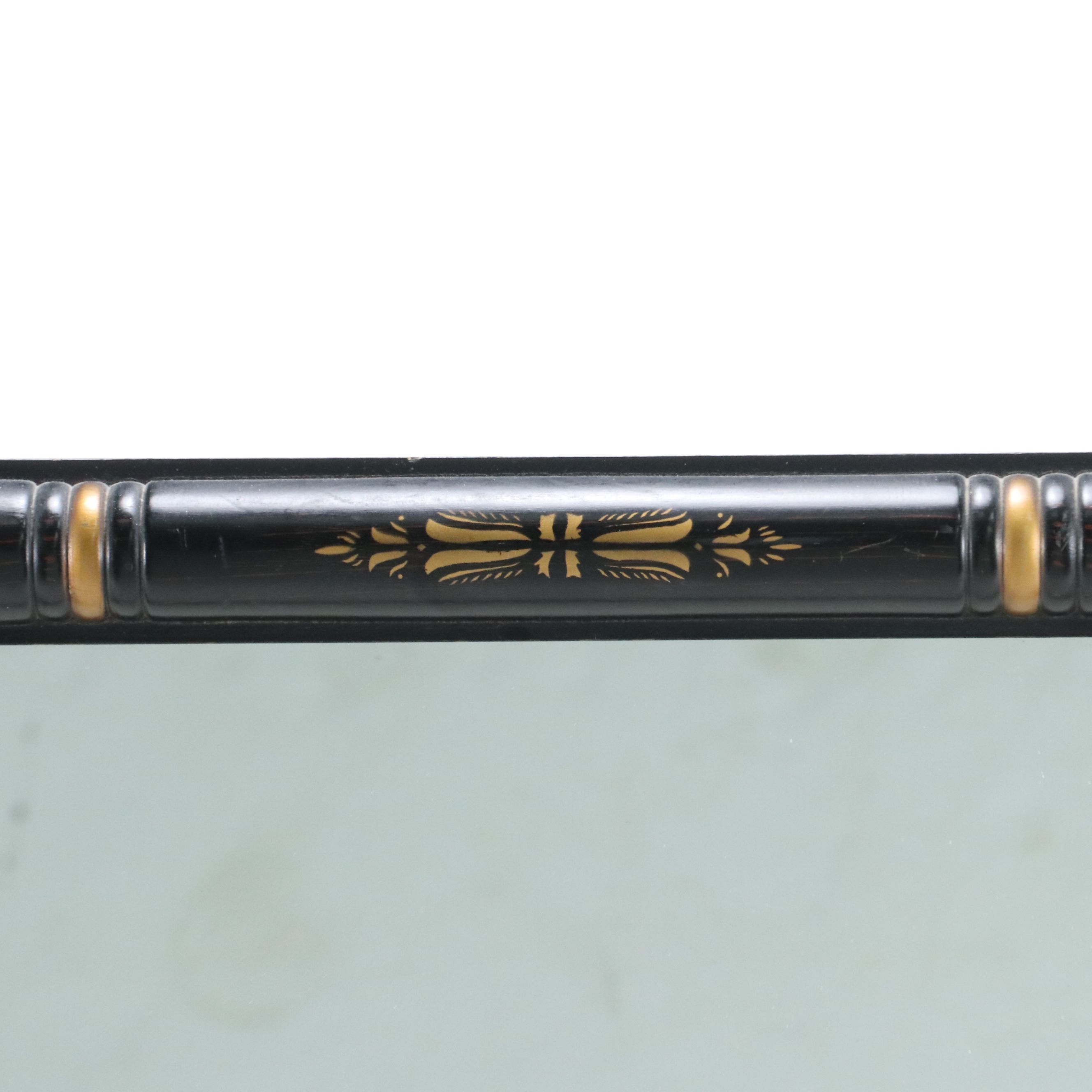 Lambert Hitchcock Gilt and Ebonized Wood Wall Mirror, Mid-20th Century