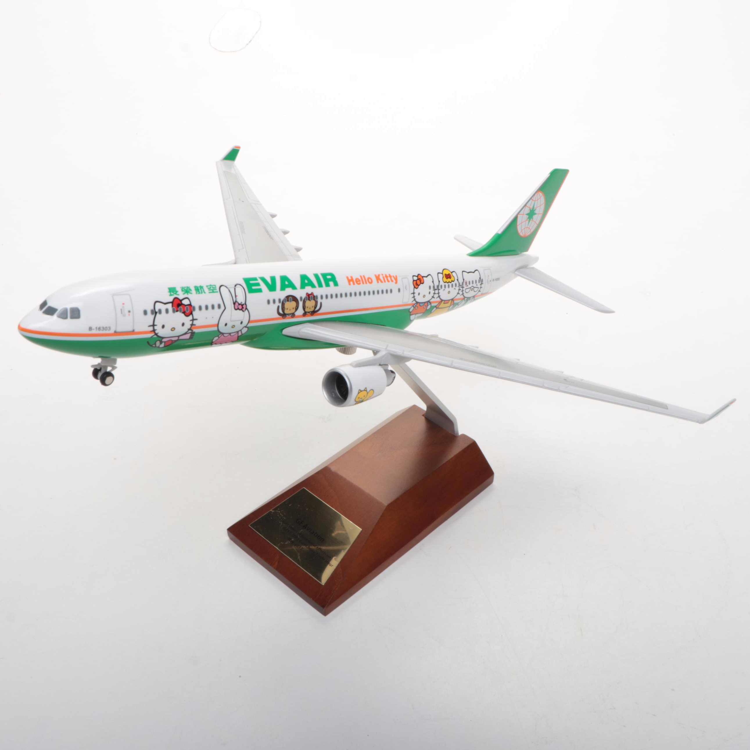 Eva Air B-16303 Hello Kitty, Airbus A330 and Boeing 737 Max Model Airplanes,2005