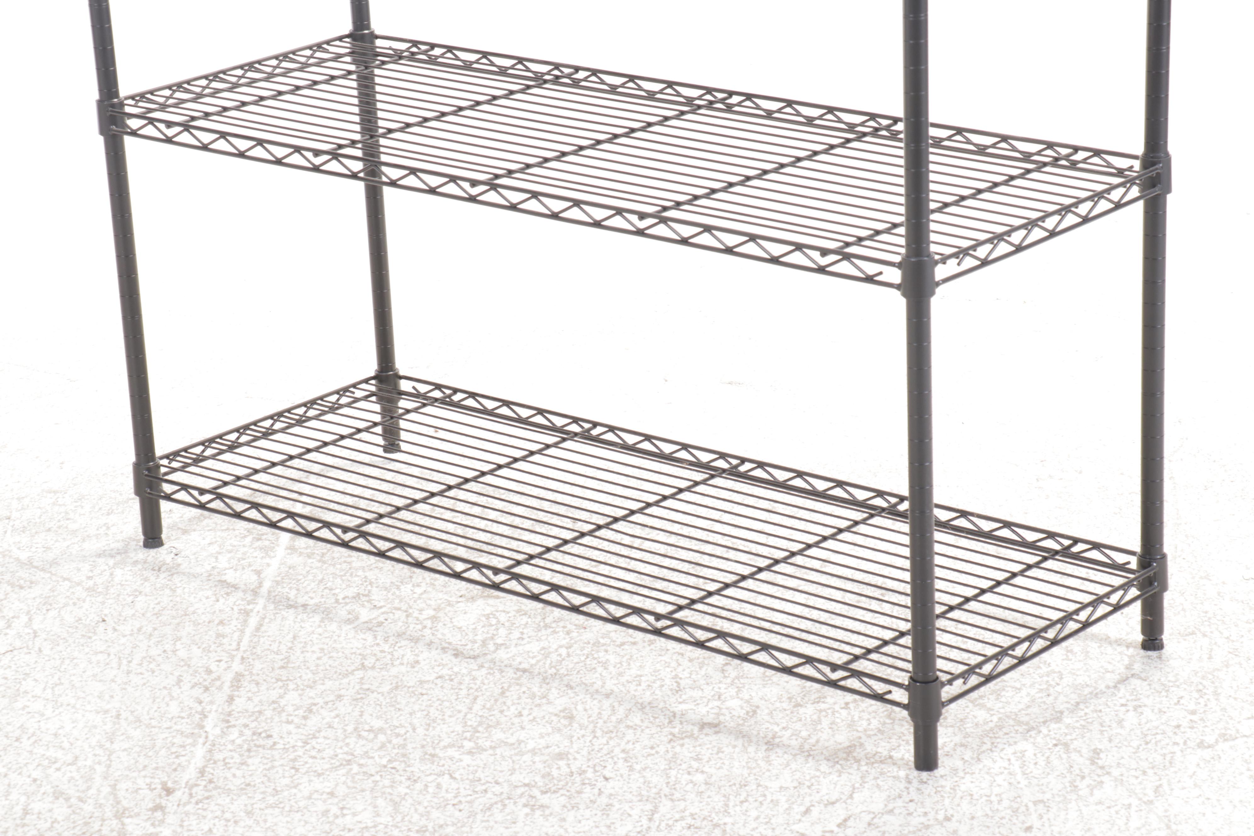 Wire Five-Shelf Storage Rack