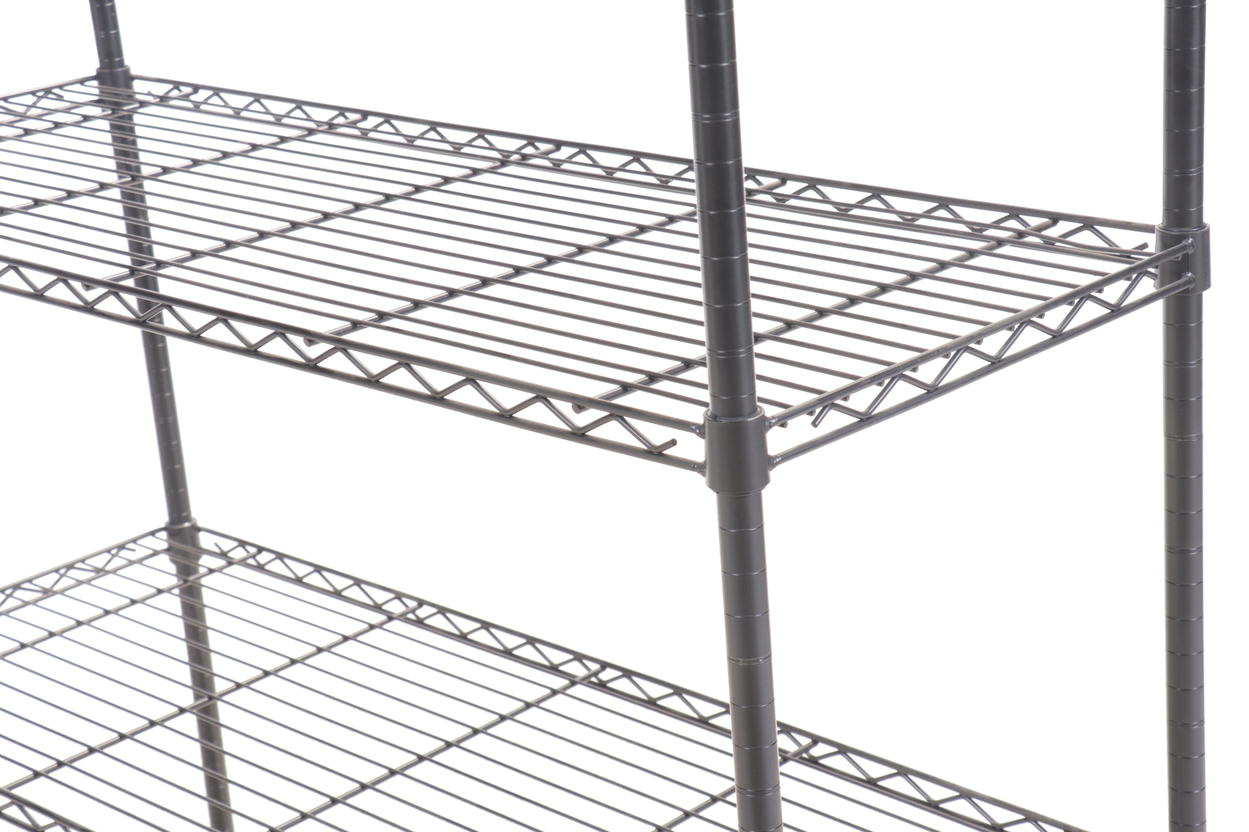Wire Five-Shelf Storage Rack