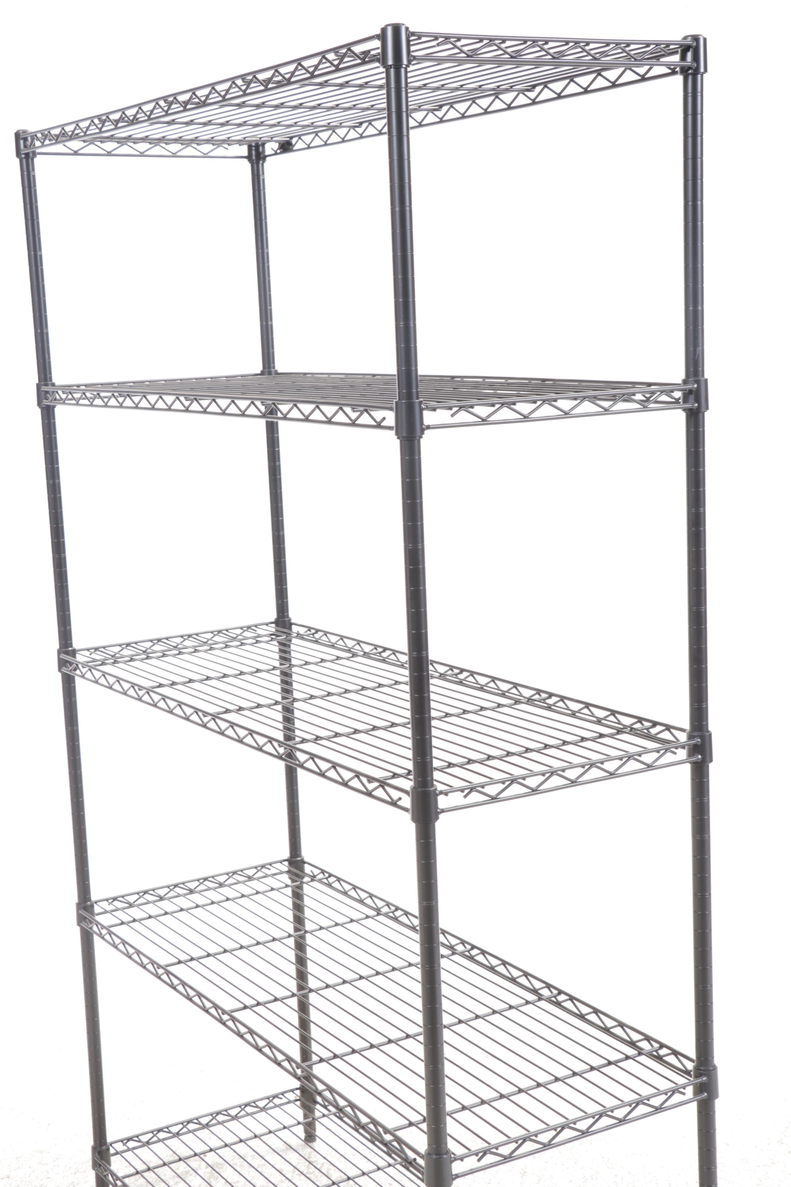 Wire Five-Shelf Storage Rack