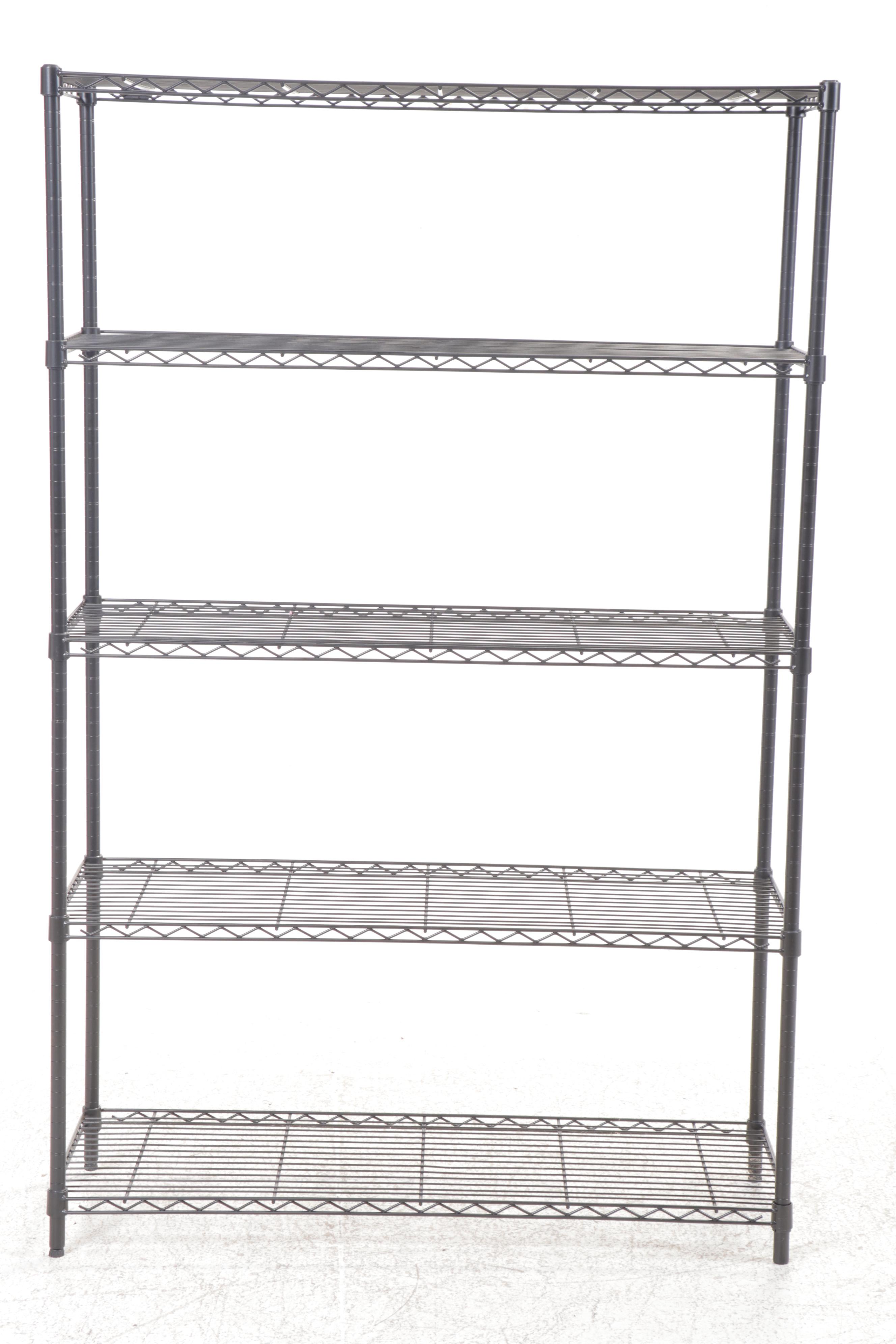 Wire Five-Shelf Storage Rack