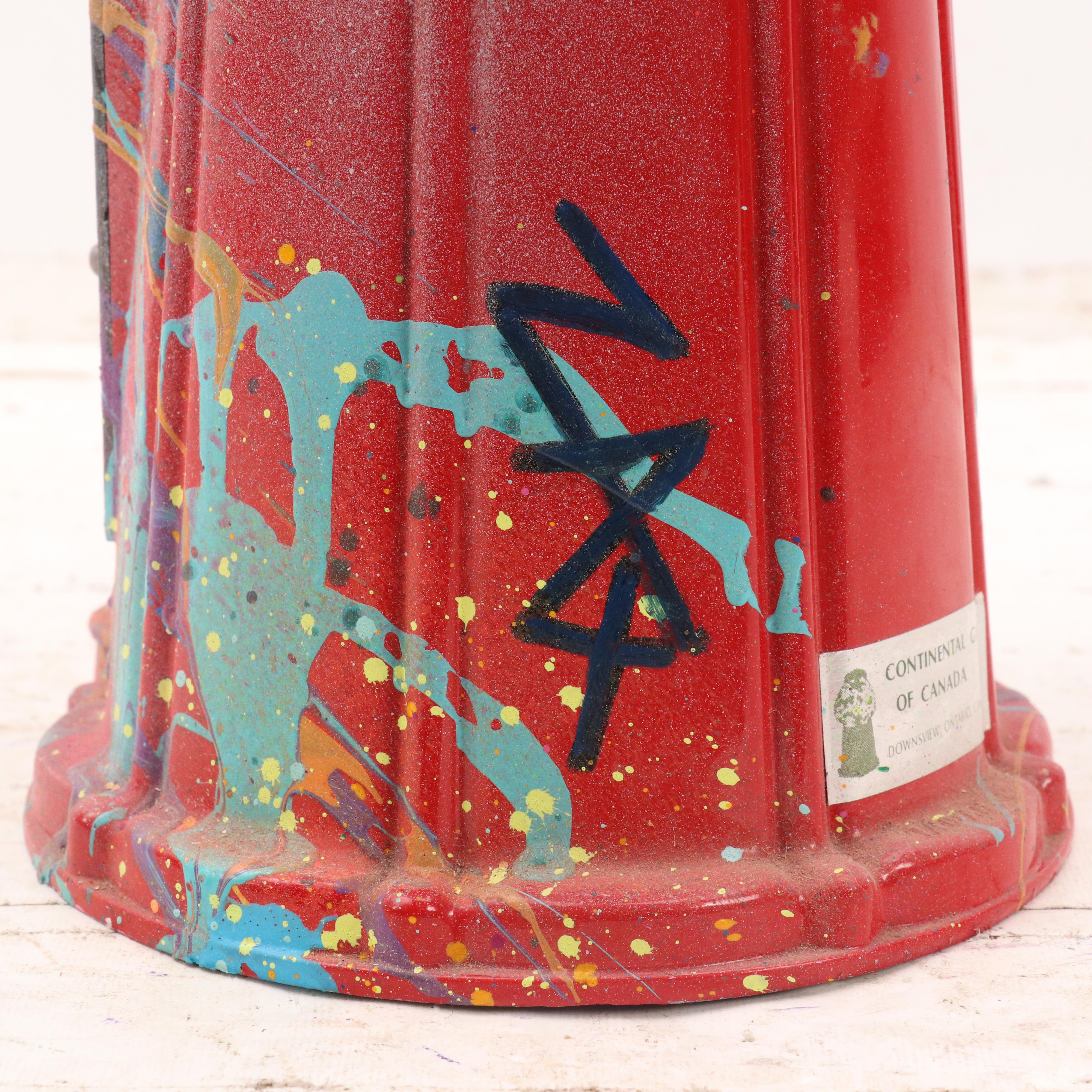 E.M. Zax Mixed Media Found Object Painted Gumball Machine, 2024