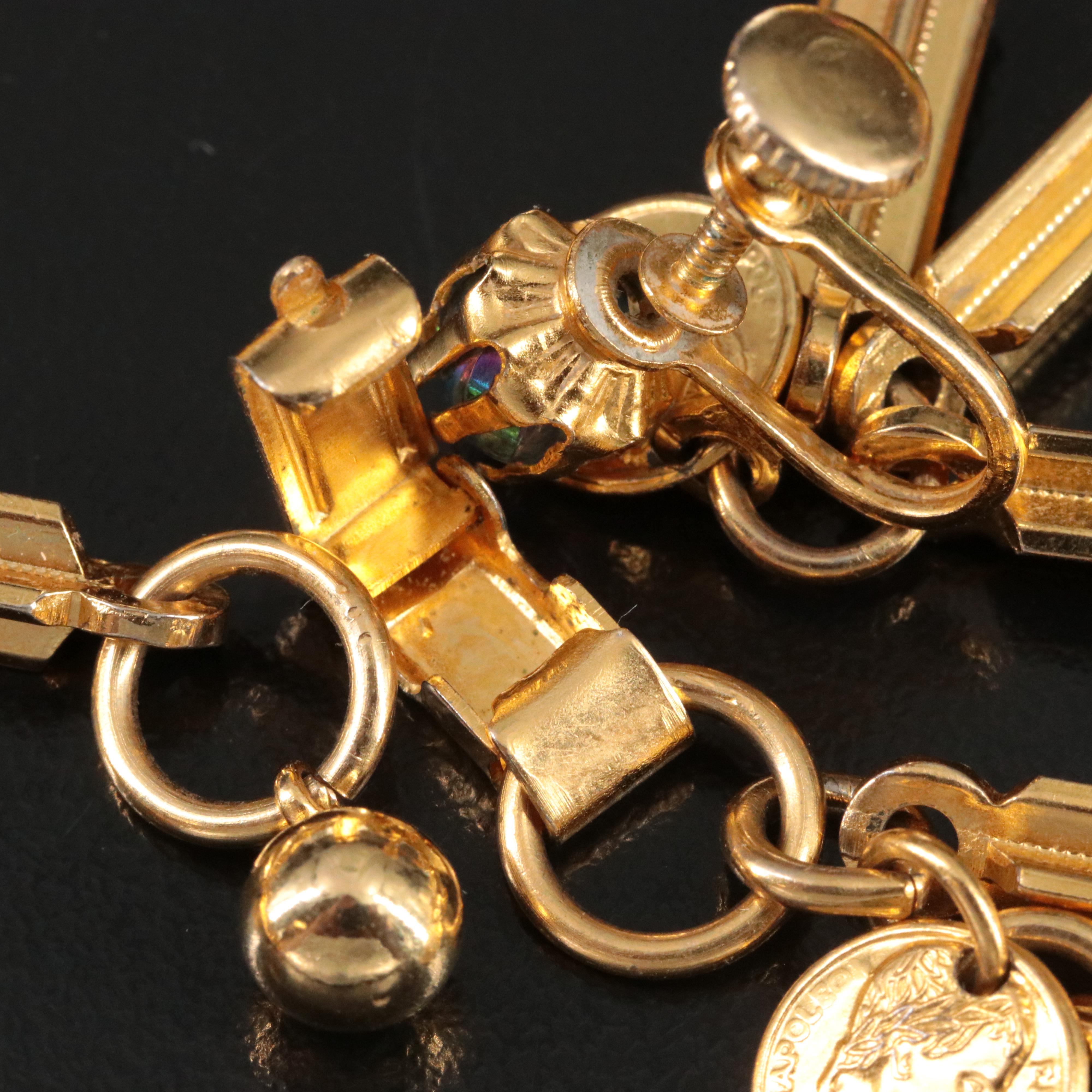 Vintage Glass Drop Necklace and Earring Set