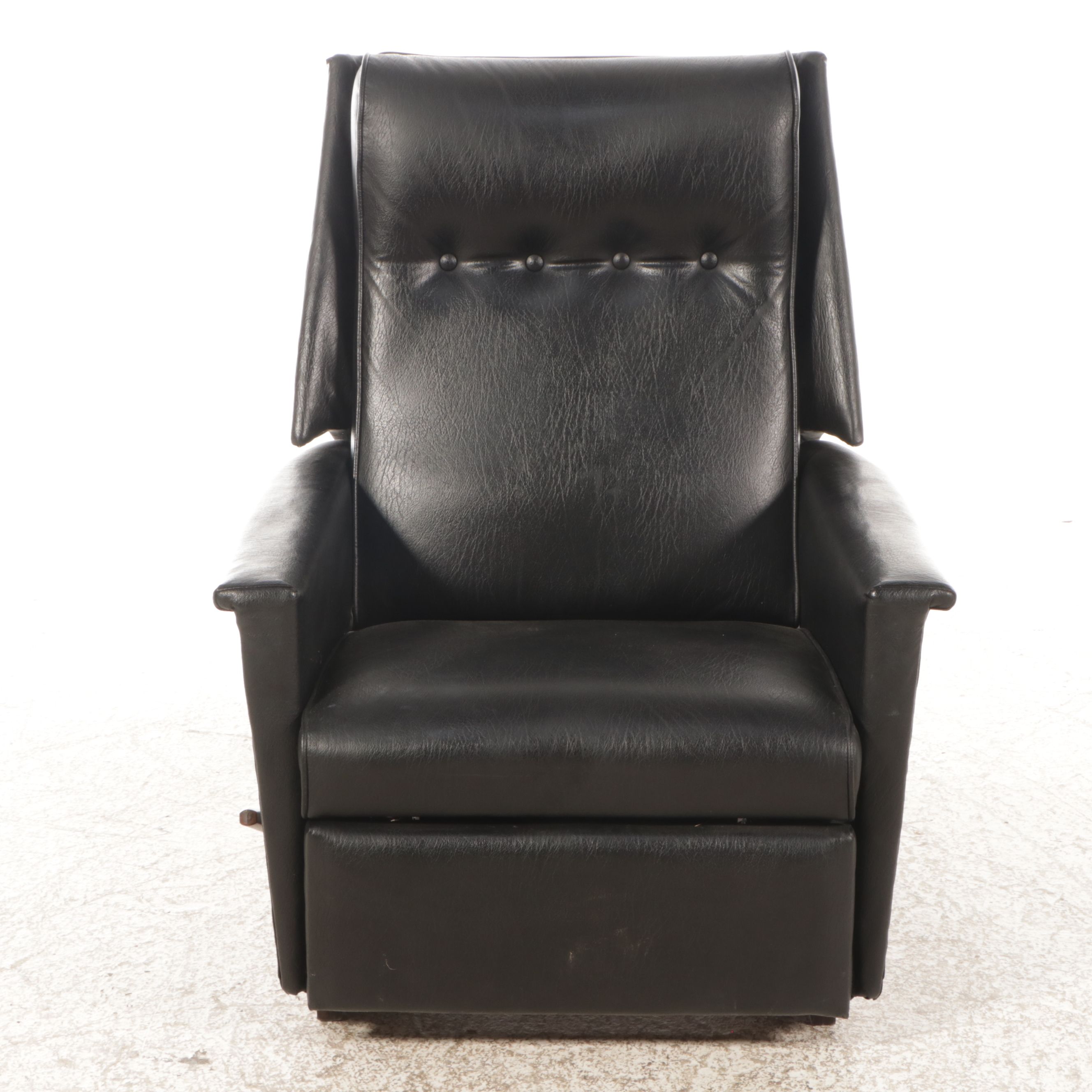 La-Z-Boy Mid Century Modern Style Faux Leather Recliner, Mid to Late 20th C.
