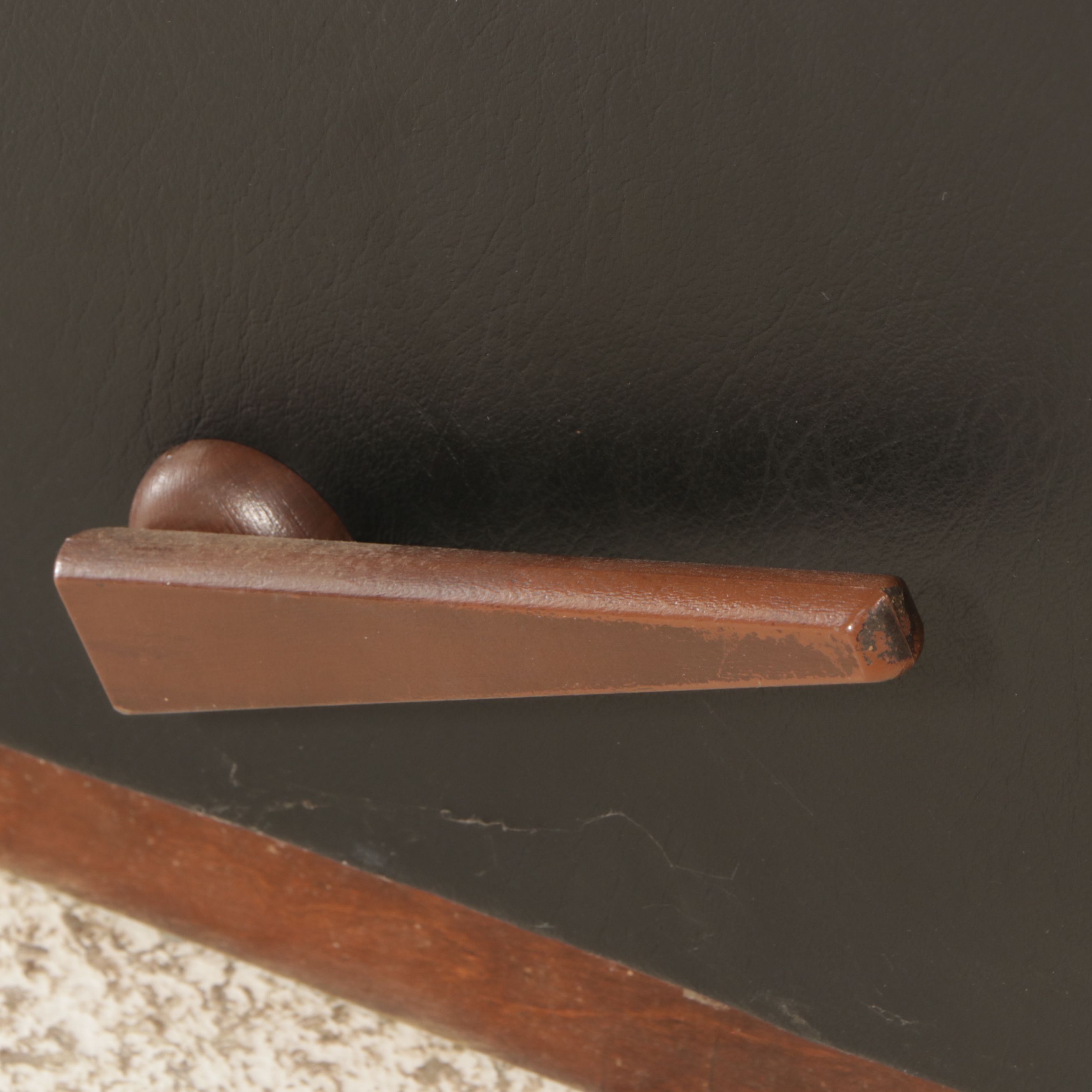 La-Z-Boy Mid Century Modern Style Faux Leather Recliner, Mid to Late 20th C.