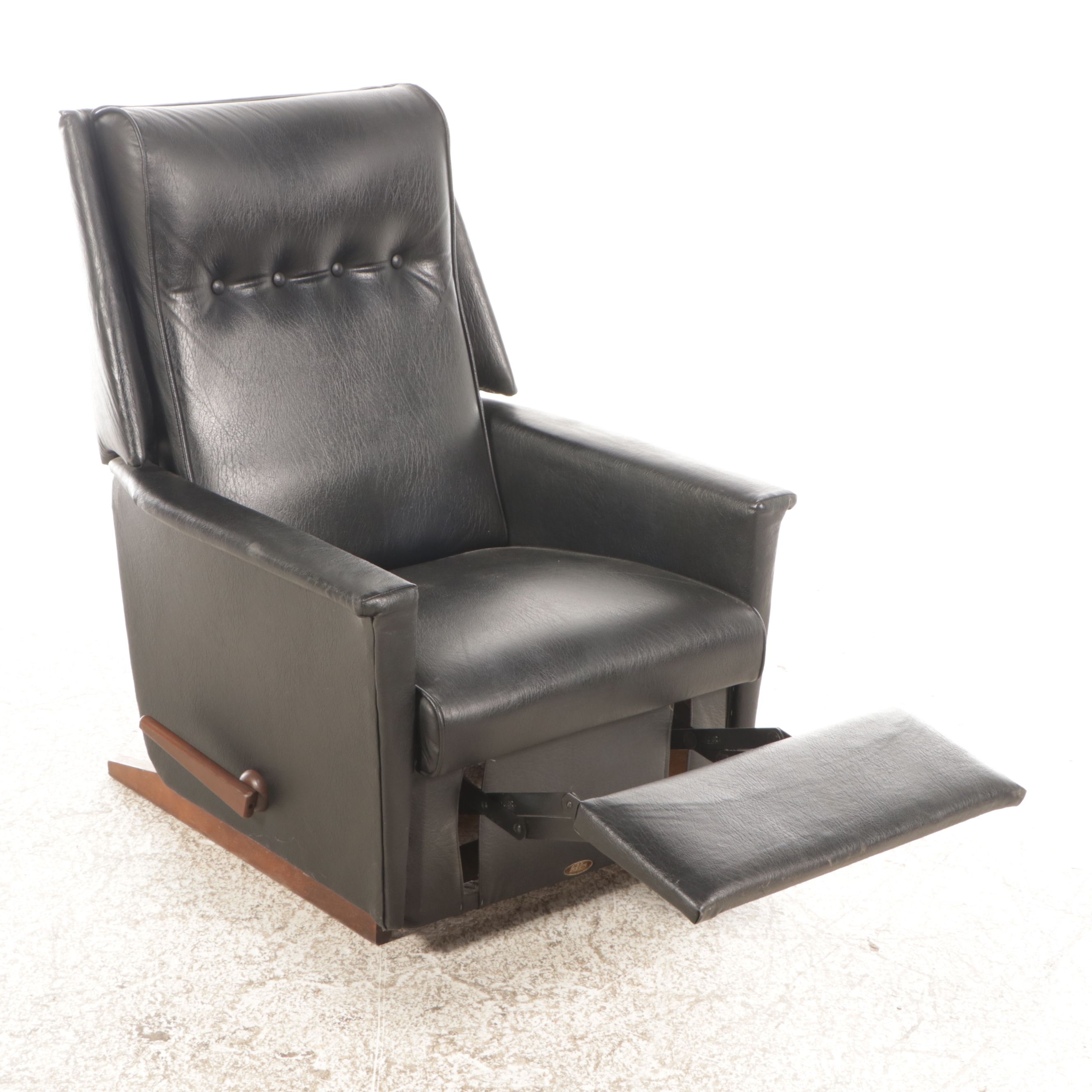 La-Z-Boy Mid Century Modern Style Faux Leather Recliner, Mid to Late 20th C.