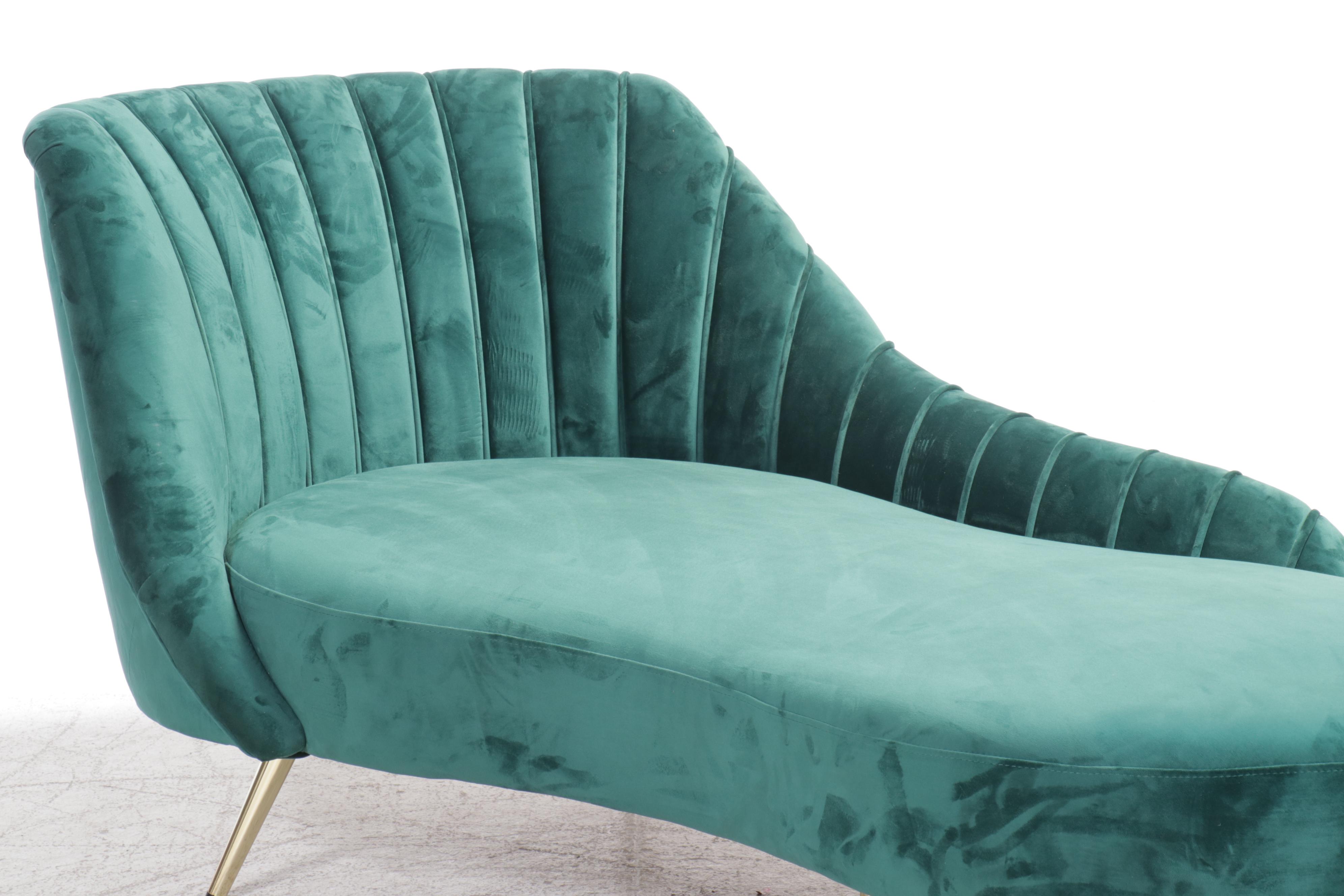 Emerald Green Chaise Lounge