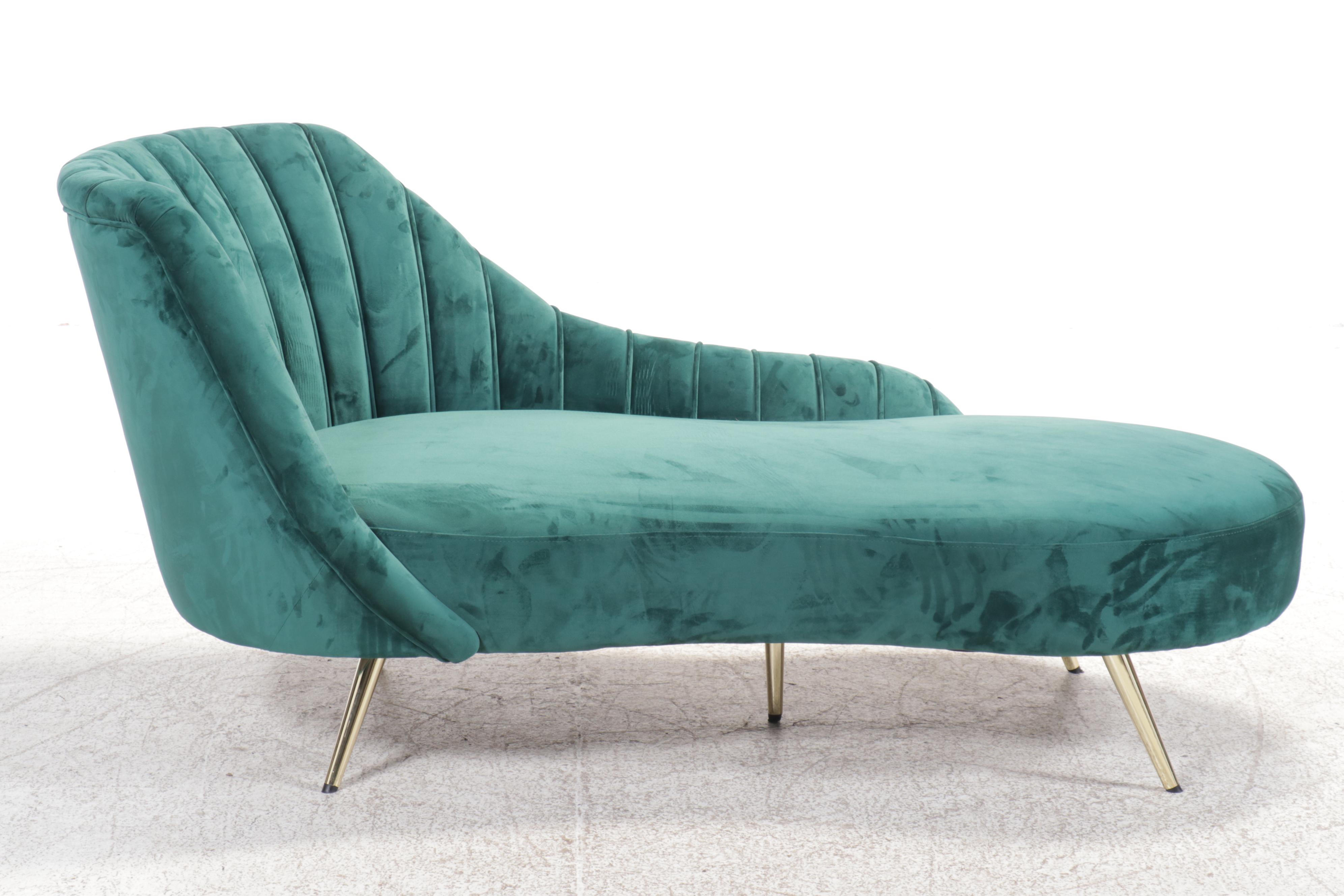 Emerald Green Chaise Lounge