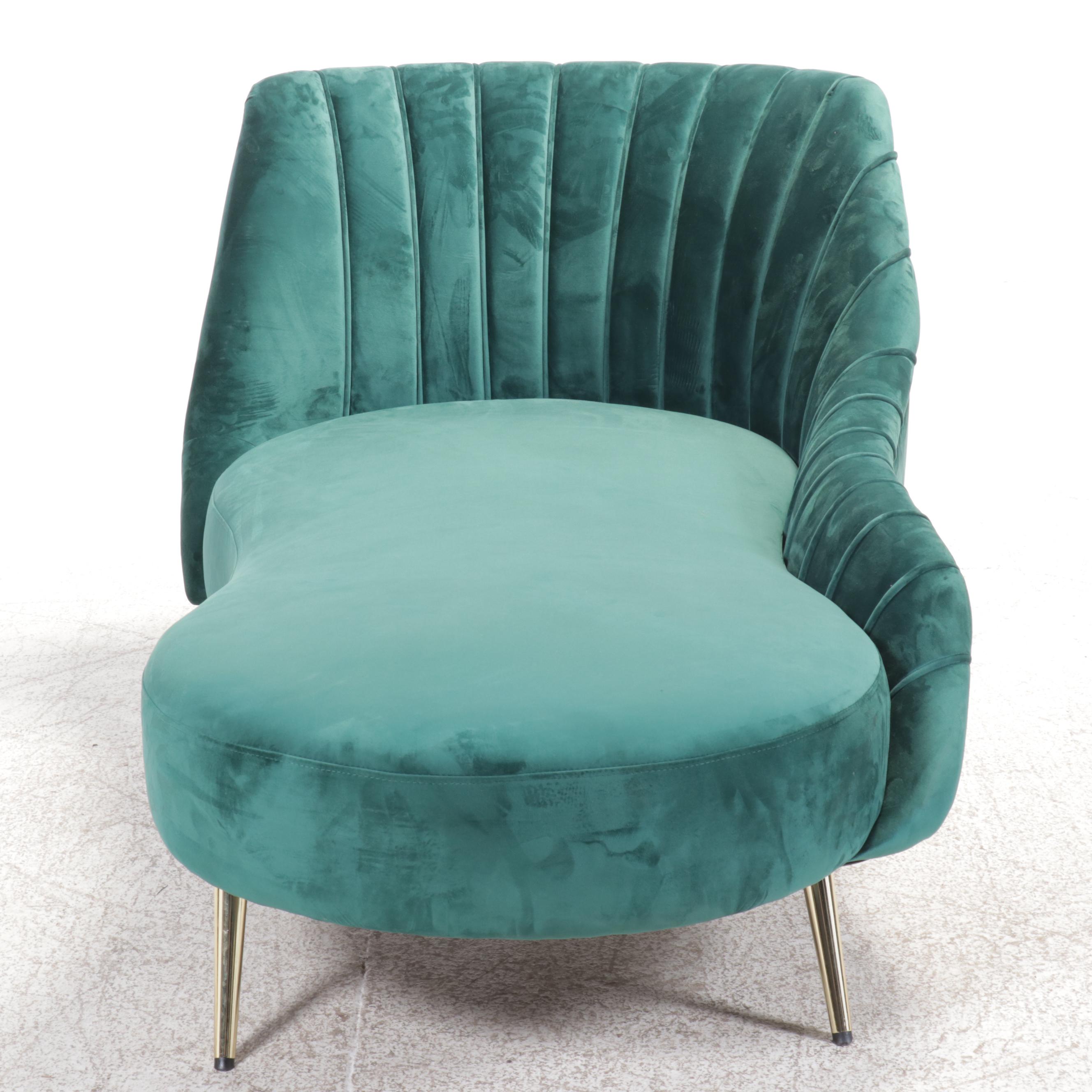 Emerald Green Chaise Lounge