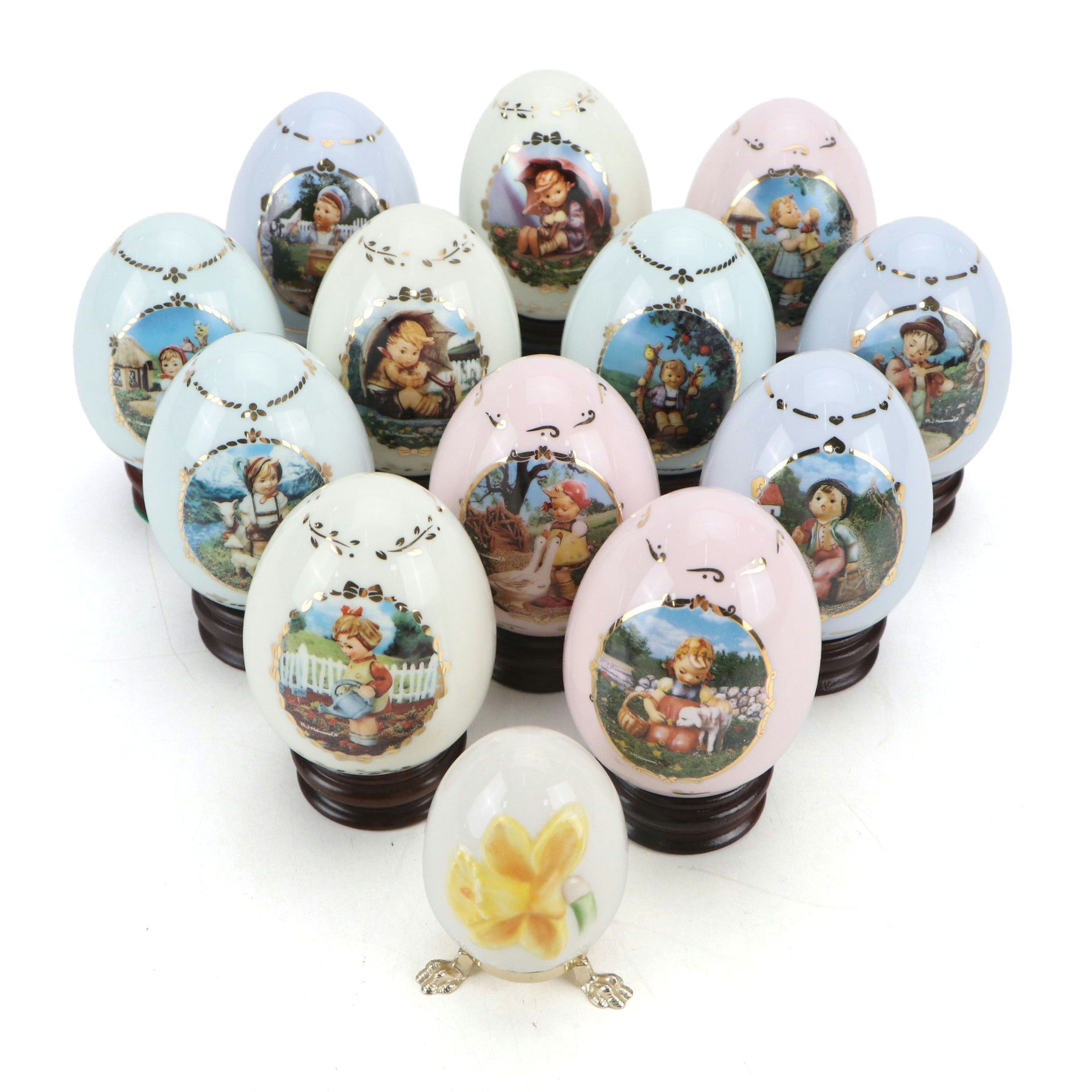 Goebel "Little Goat Herder," "Goose Girl" and More Porcelain Hummel Eggs