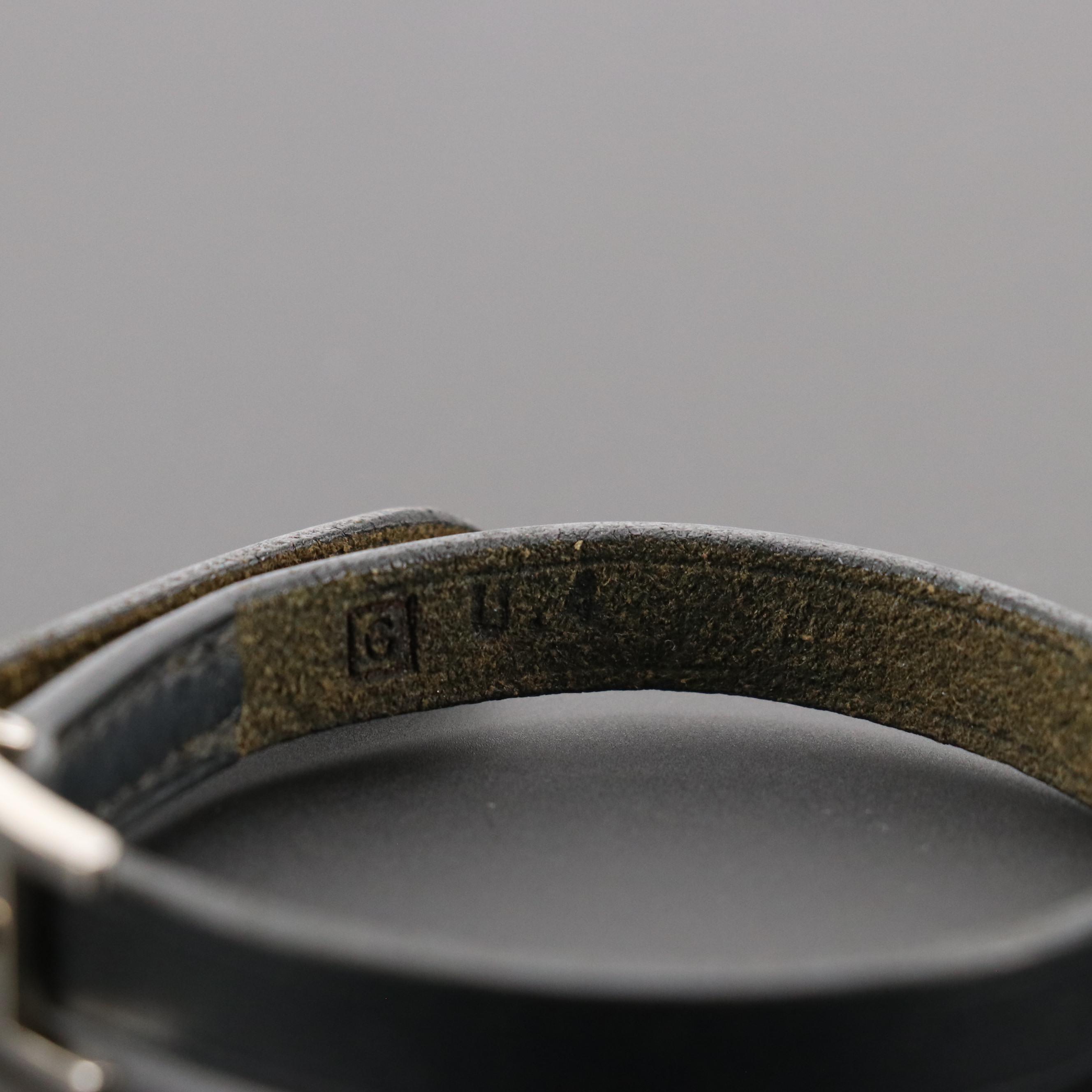 Hermès Hapi Bracelet in Black Swift Leather