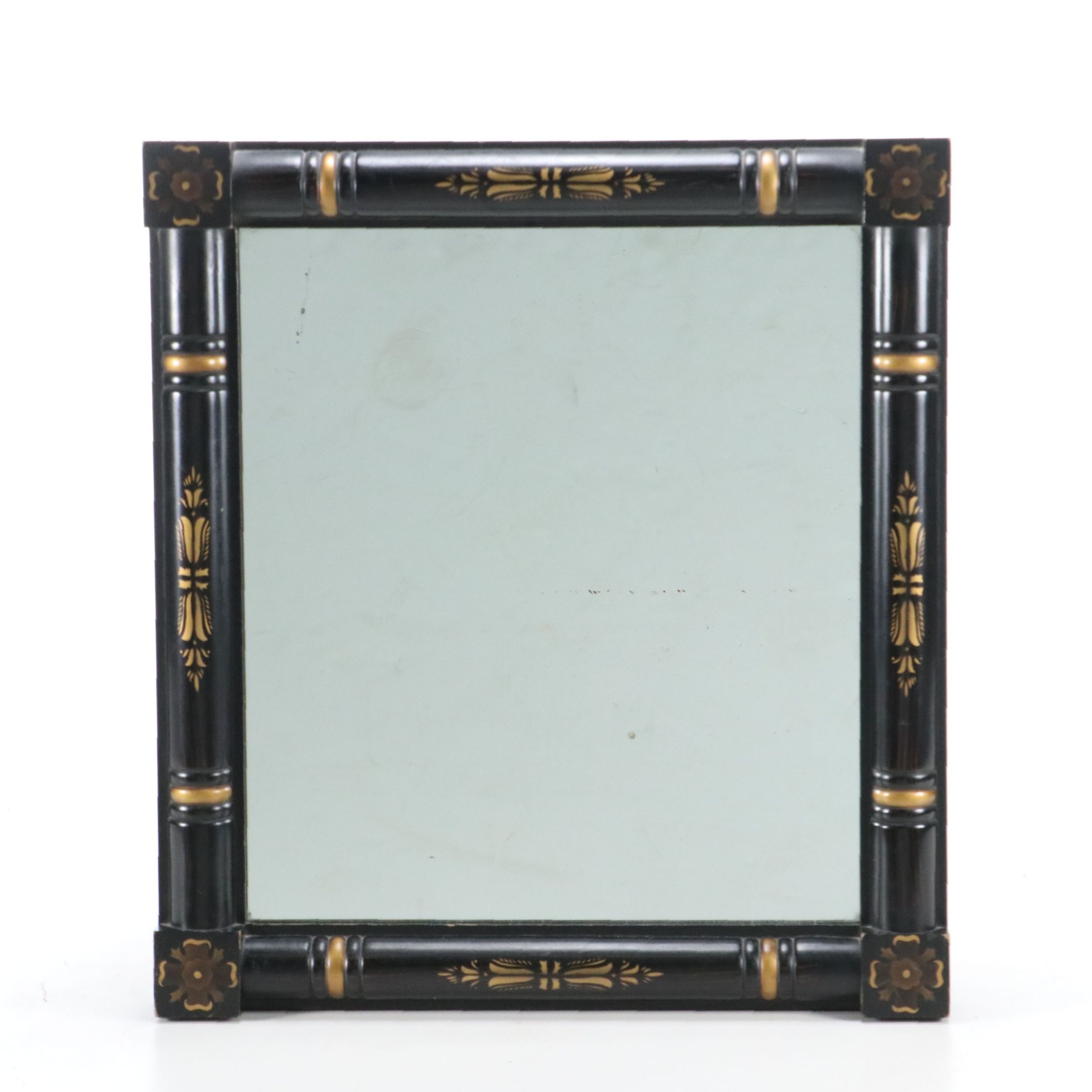 Lambert Hitchcock Gilt and Ebonized Wood Wall Mirror, Mid-20th Century