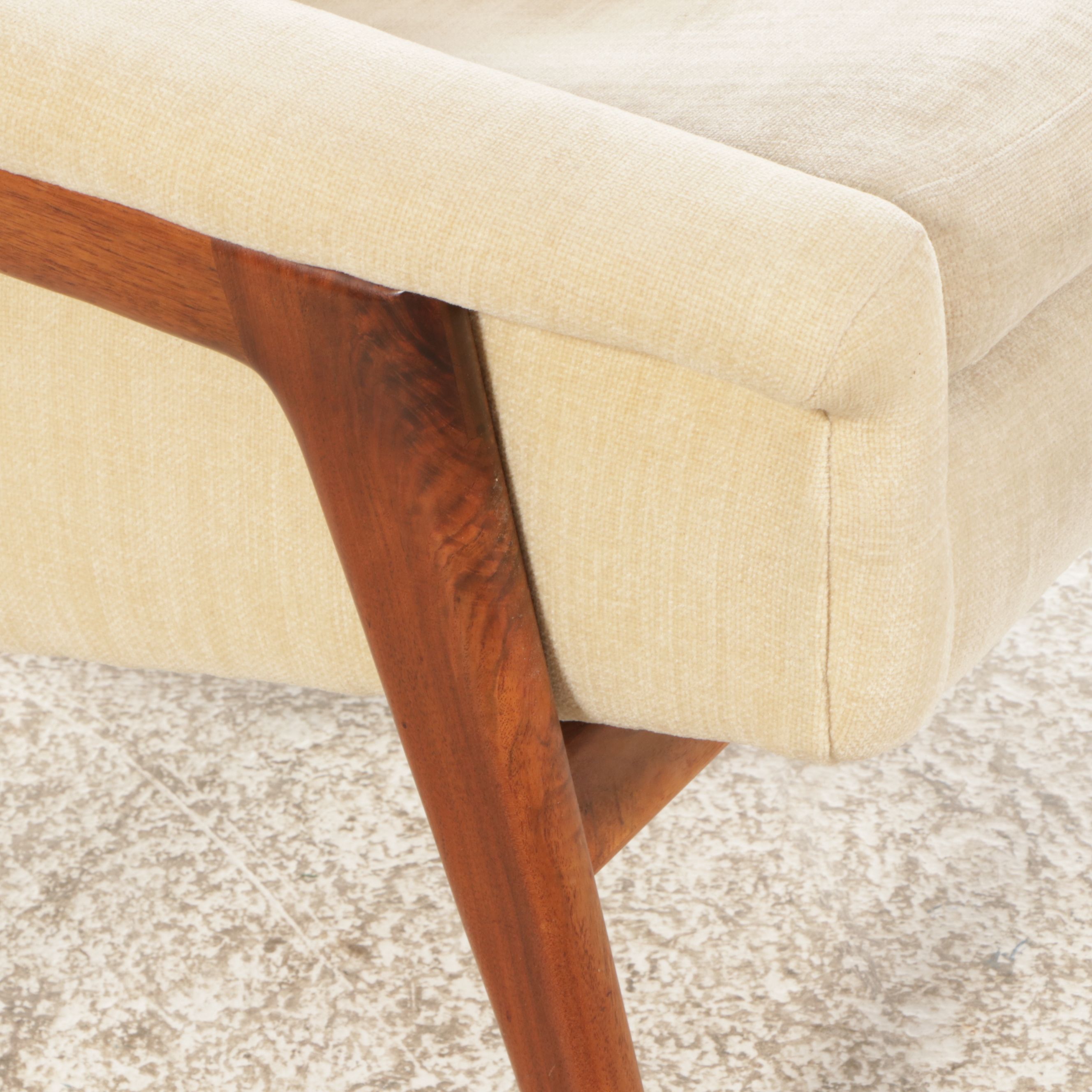 Josef Otmar MCM Lounge Chair and Ottoman After Folke Ohlsson