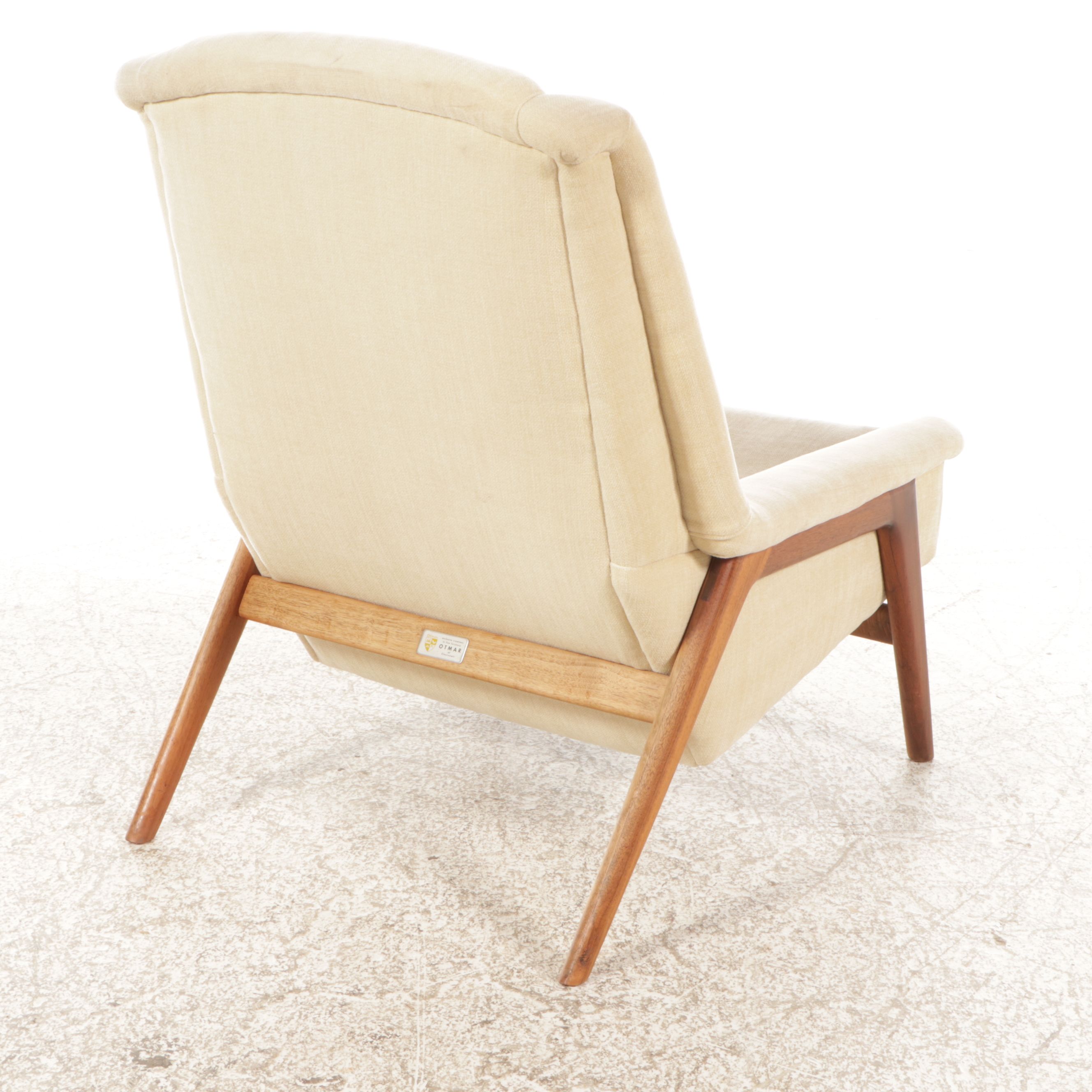 Josef Otmar MCM Lounge Chair and Ottoman After Folke Ohlsson