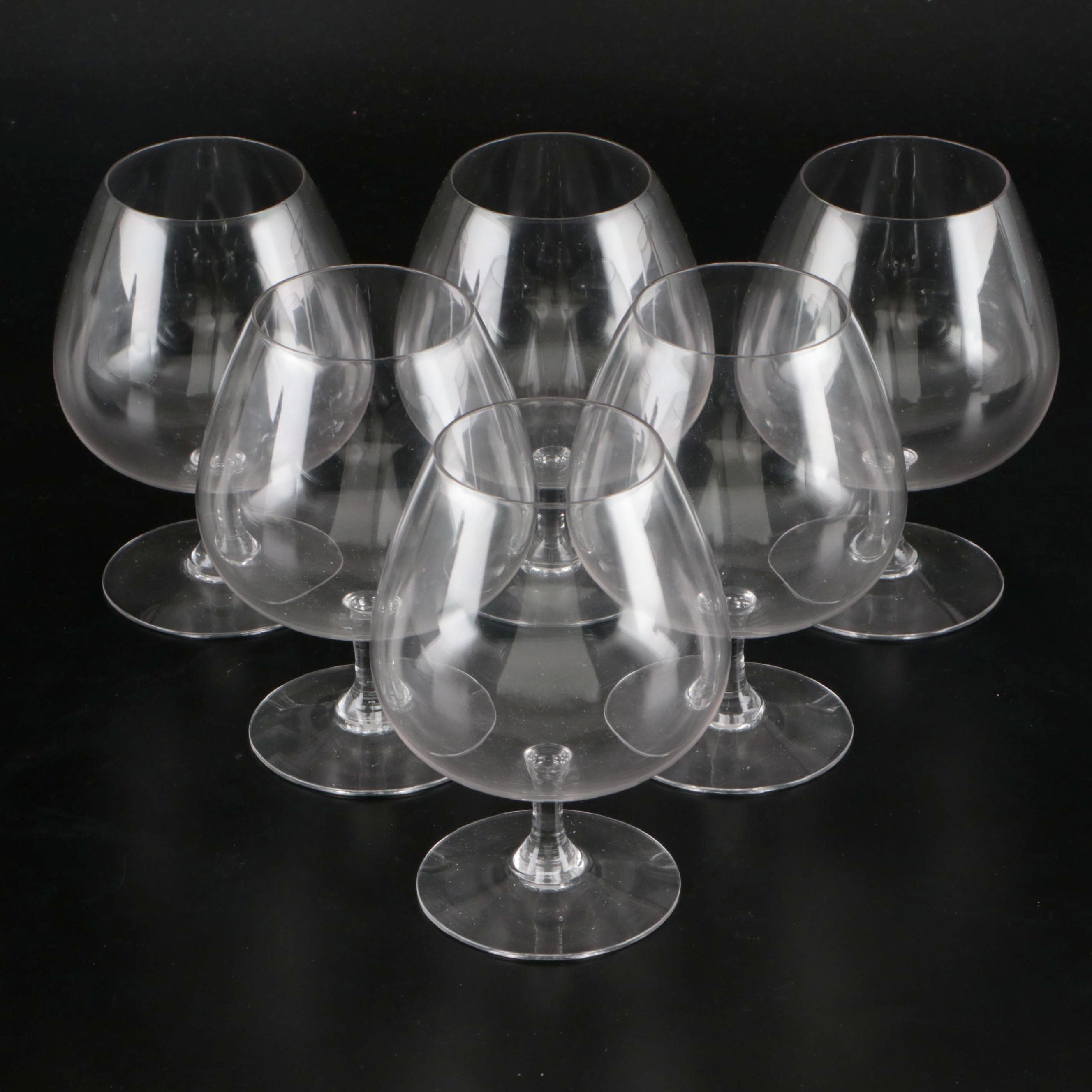 Set of Six Glass Cognac Snifters