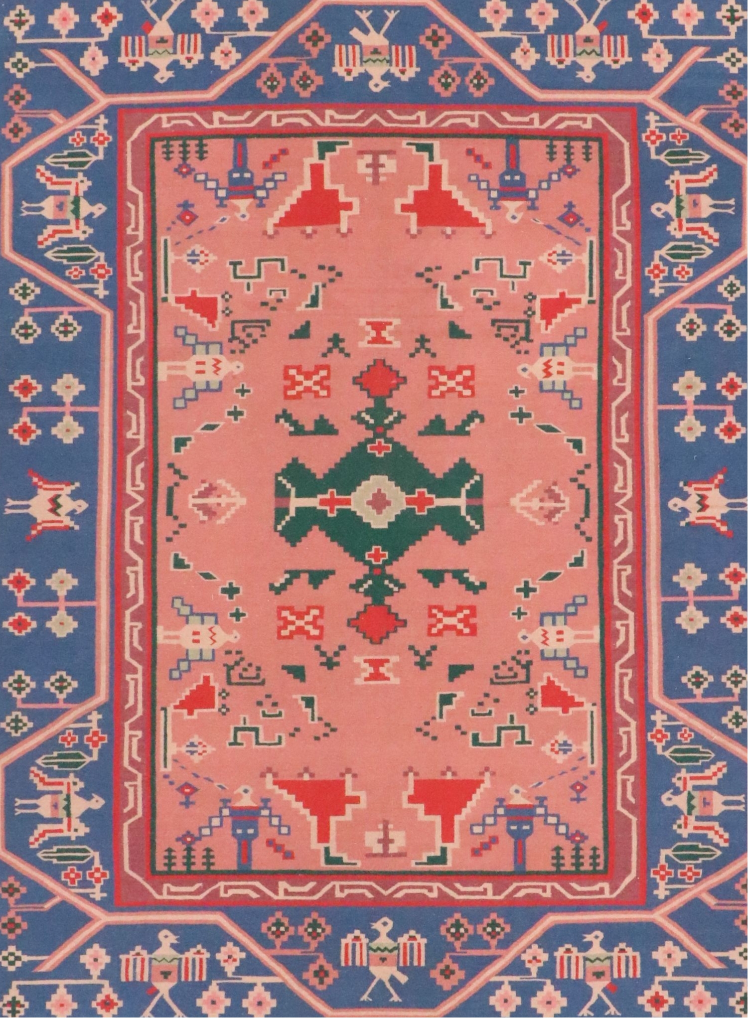 8'7 x 11'7 Handwoven Indian Dhurrie Area Rug