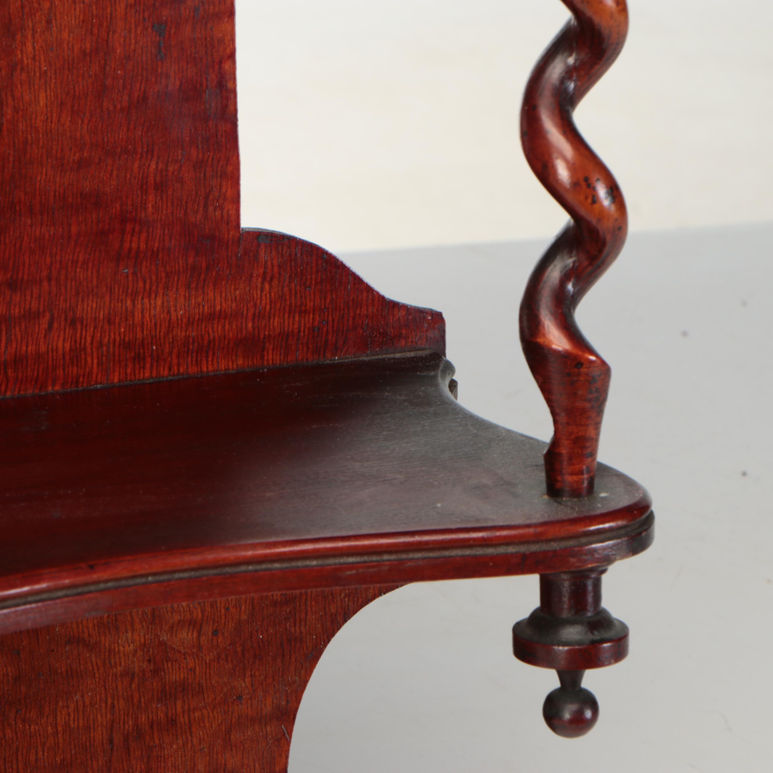German Mahogany Wall Hanging Whatnot Shelf, 19th Century