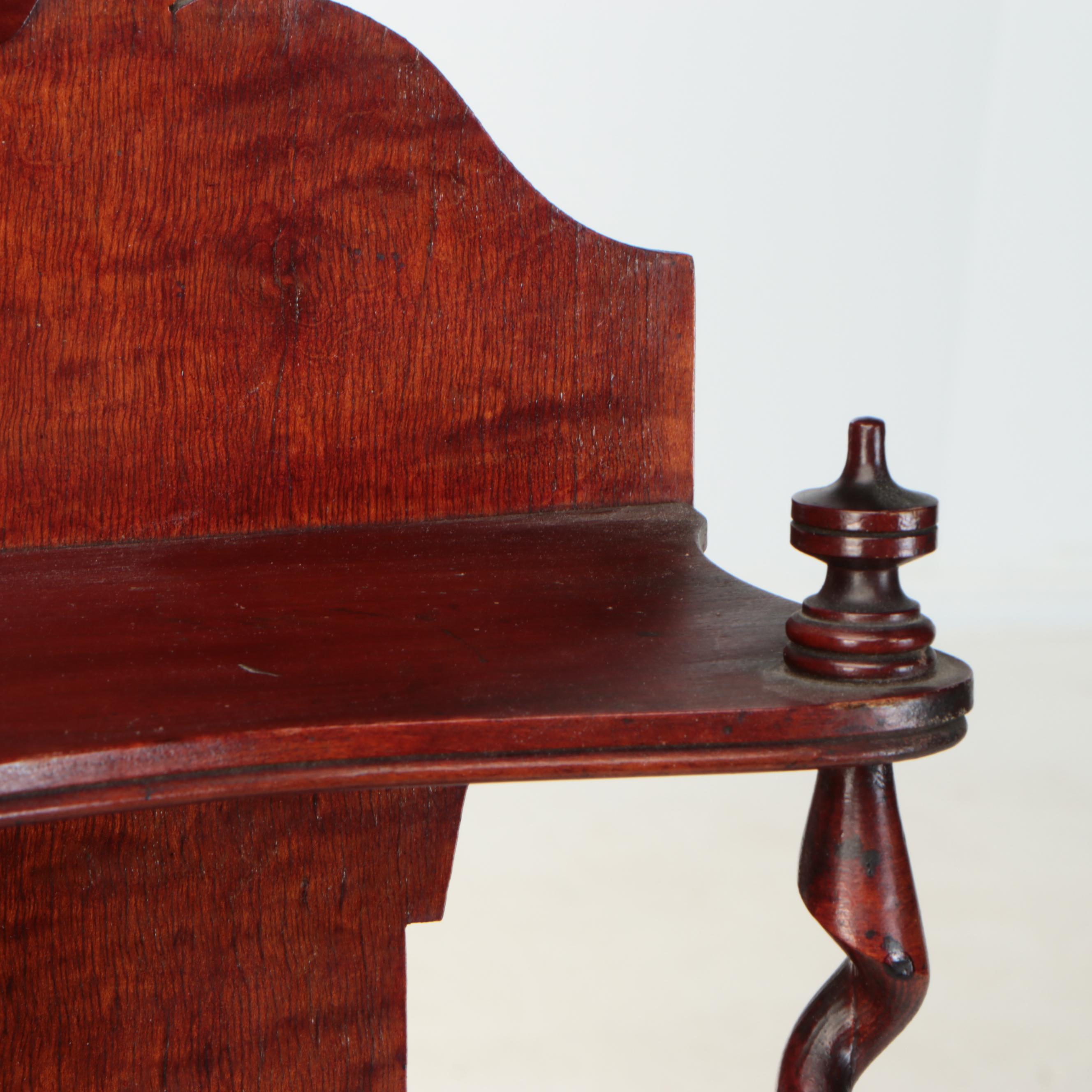 German Mahogany Wall Hanging Whatnot Shelf, 19th Century