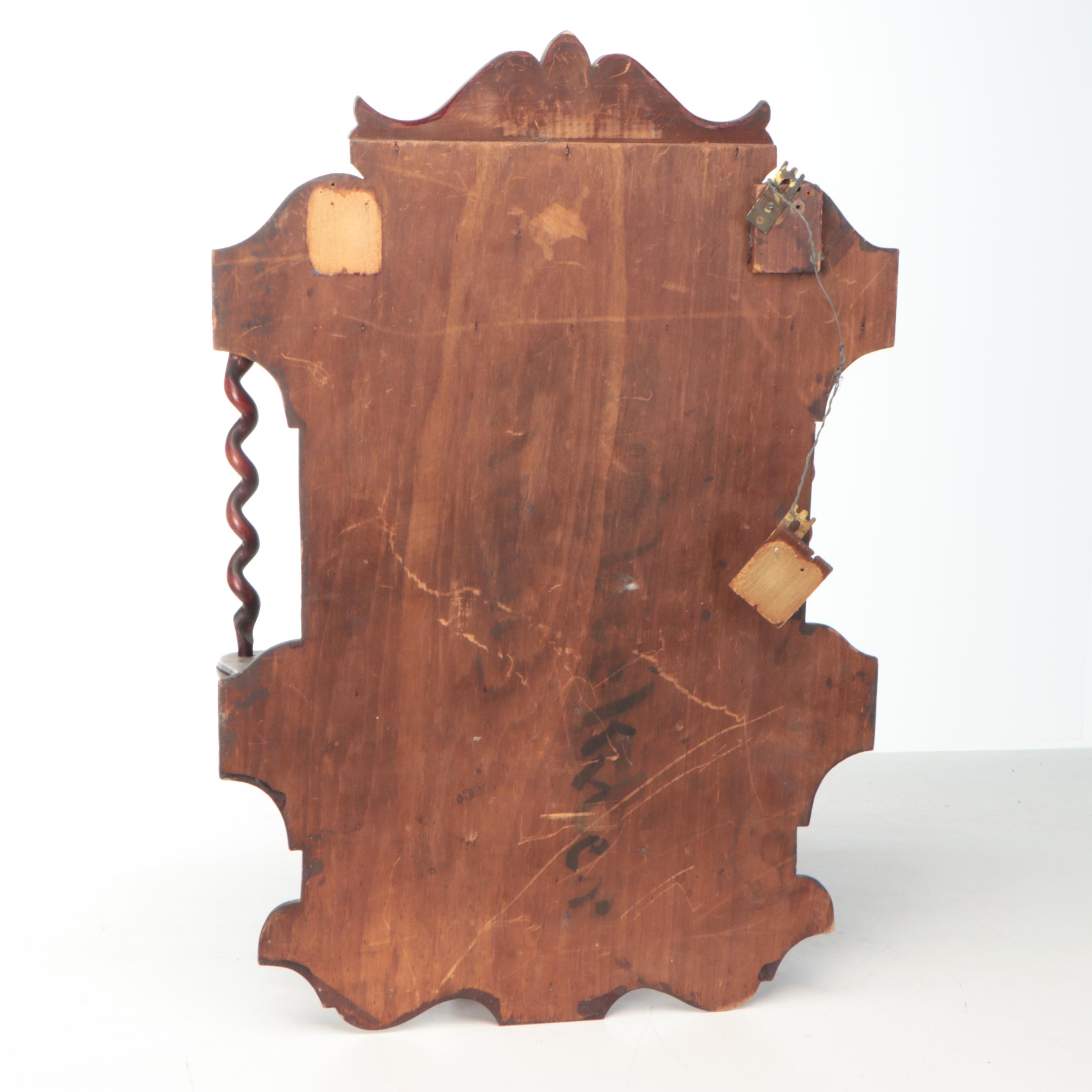 German Mahogany Wall Hanging Whatnot Shelf, 19th Century