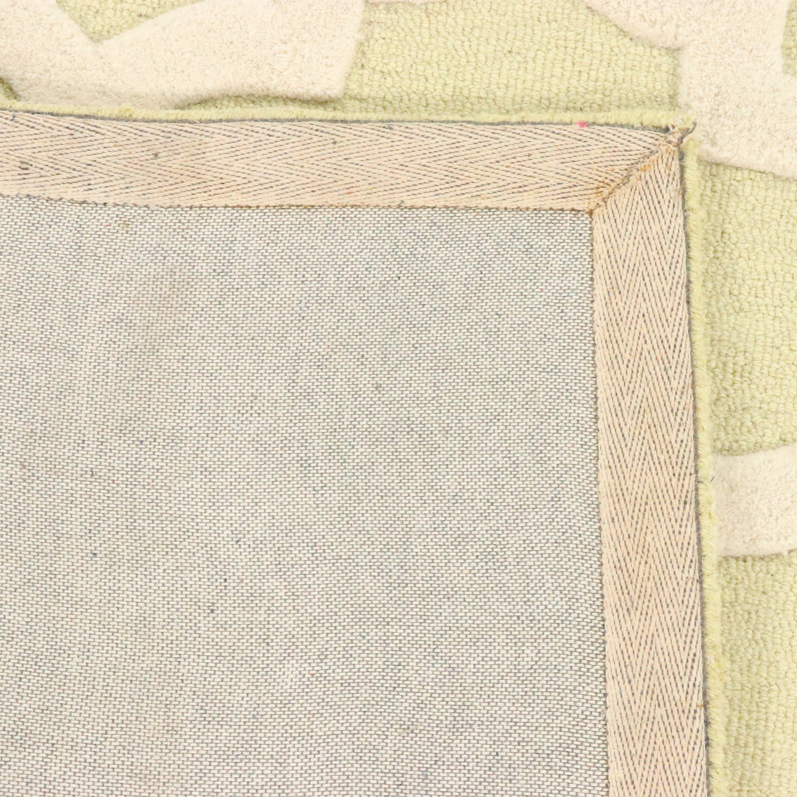 6'1 x 9' Hand-Tufted Artistic Weavers Indian Lattice High-Low Pile Area Rug