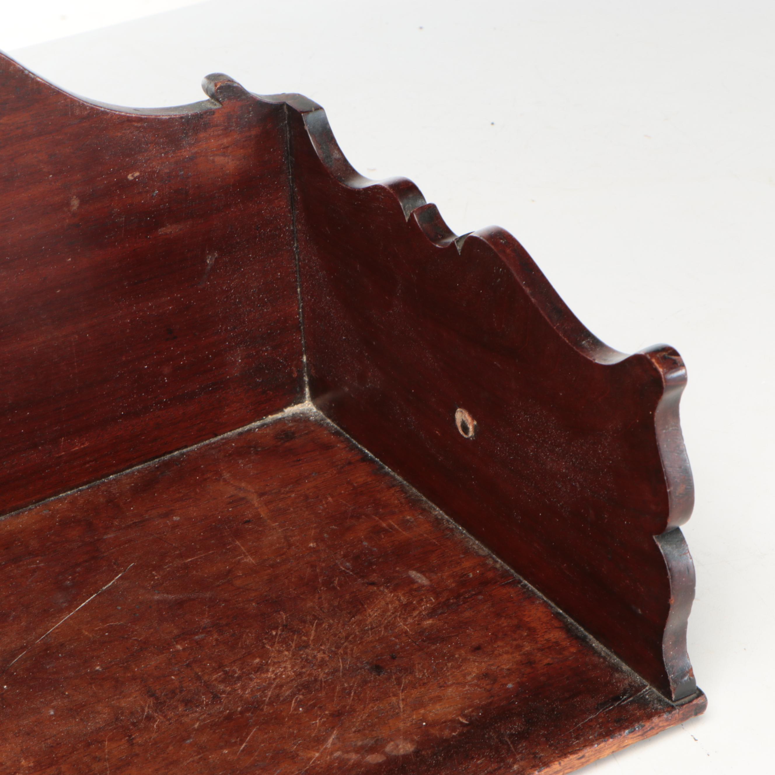 Georgian Style Mahogany Spice Box Shelf, 19th Century