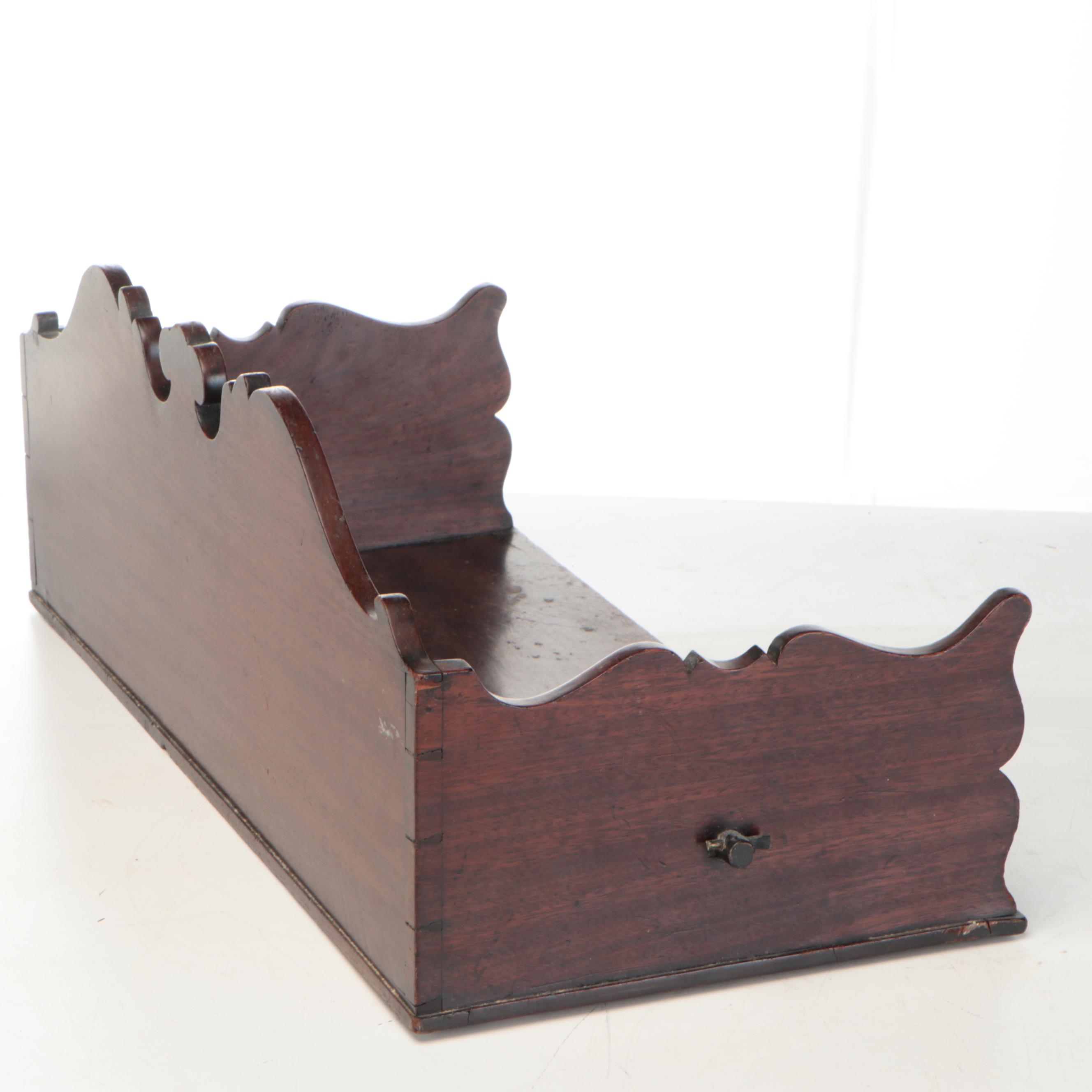 Georgian Style Mahogany Spice Box Shelf, 19th Century